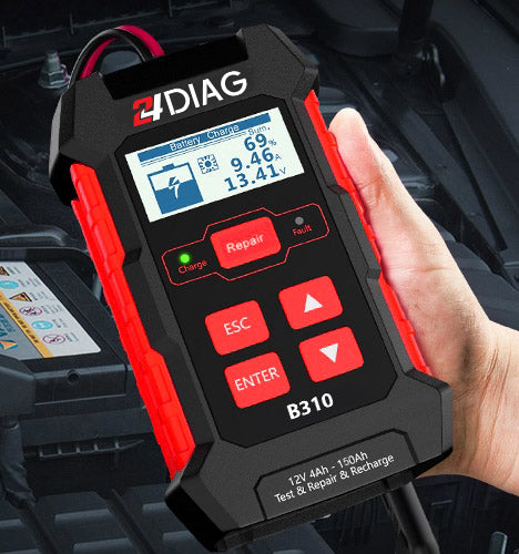 BATTERY TESTER RECTIFIER B310 12V 24V 10A CHARGER METER Manufacturer's catalog number 24DIAG B310