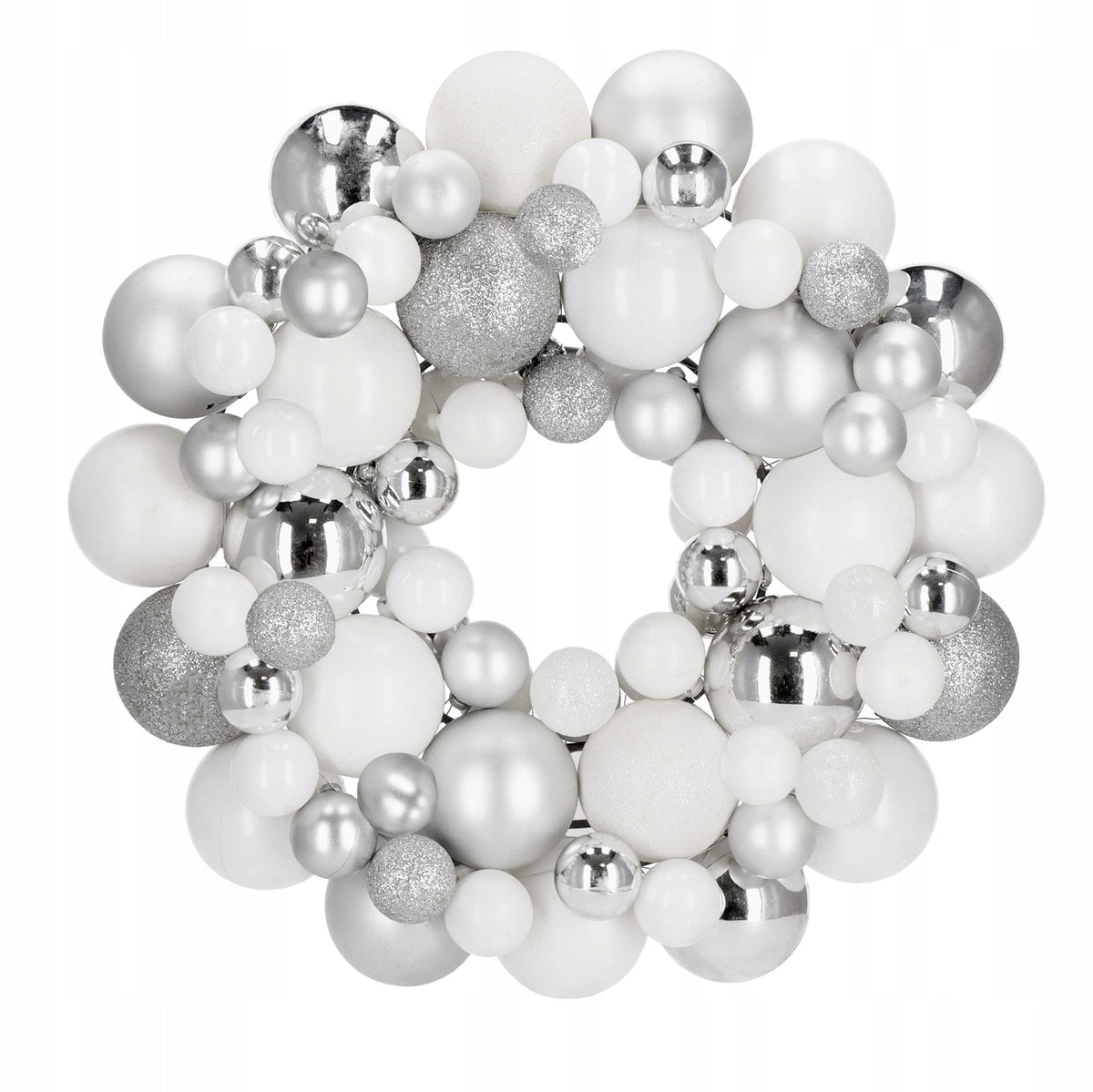 BAUBLE WREATH FOR DOOR CHRISTMAS DECORATION 34CM LARGE Packaging status original