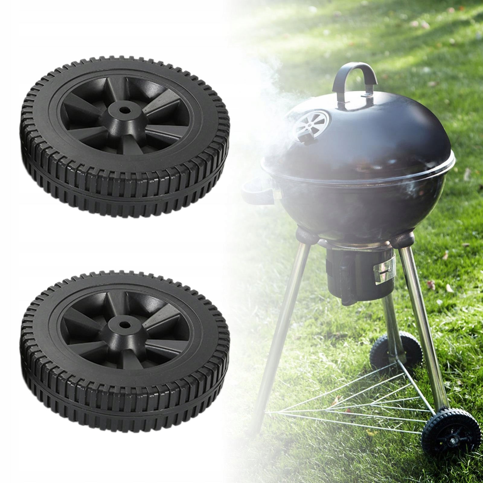 BBQ Grill Wheel Universal Wheel Hand Truck Tires Barbecue Accessories 2Pcs Kind ring
