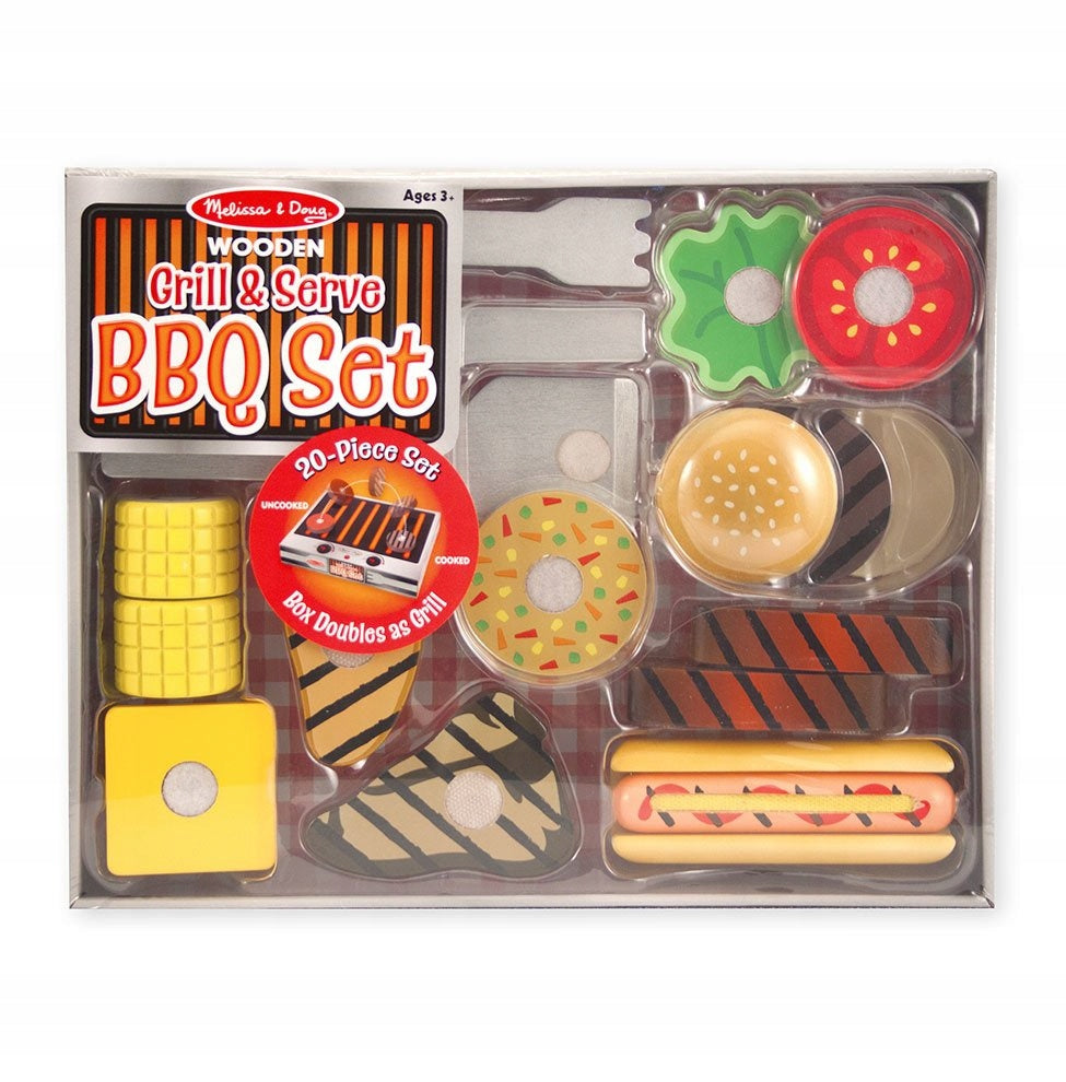 BBQ burger hot dog set Children's kitchen Melissa BBQ SET