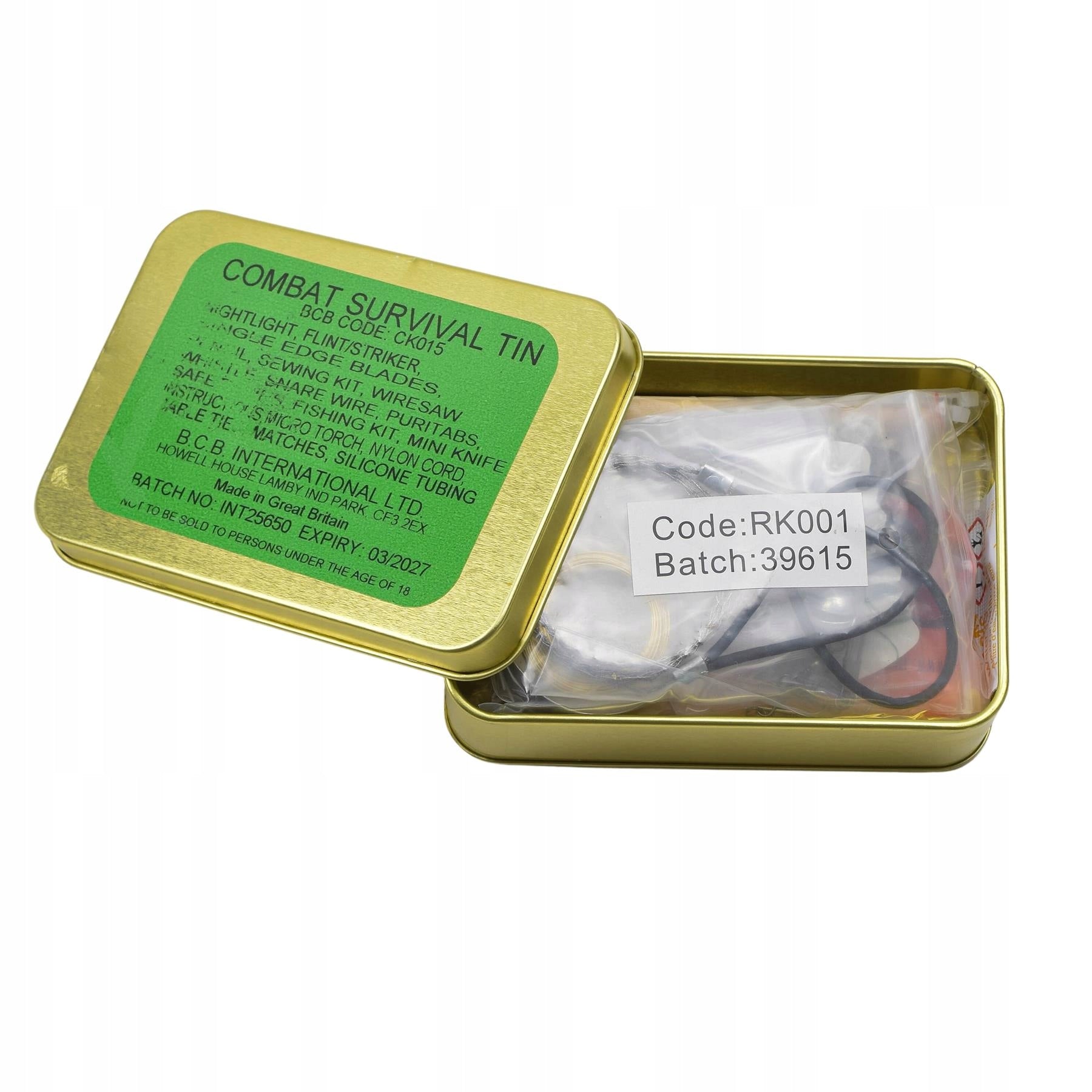 BCB Combat Survival Tin Military Survival Kit Emergency Kit Brand BCB