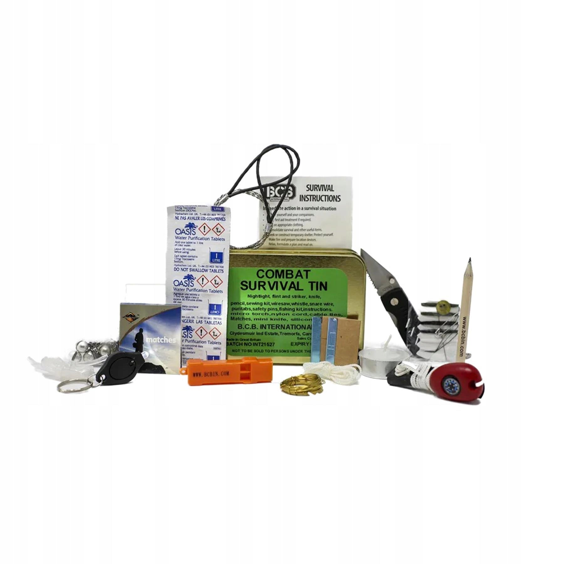 BCB Combat Survival Tin Military Survival Kit Emergency Kit Manufacturer code CK015