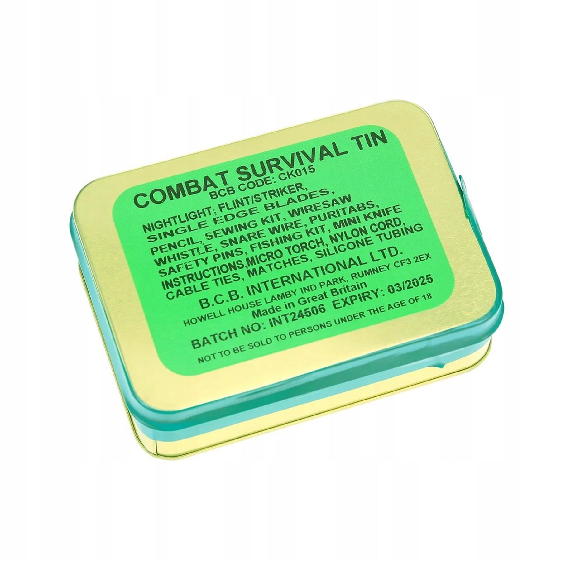 BCB Combat Survival Tin Military Survival Kit Emergency Kit