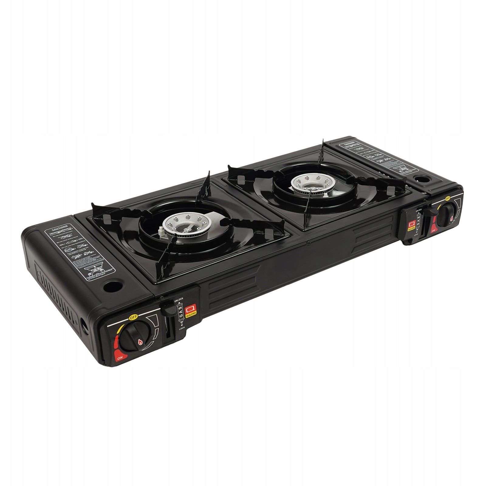 BDZ-2*168 Dwugłowicowy grill gazowy z płytą grillową i uchwytem