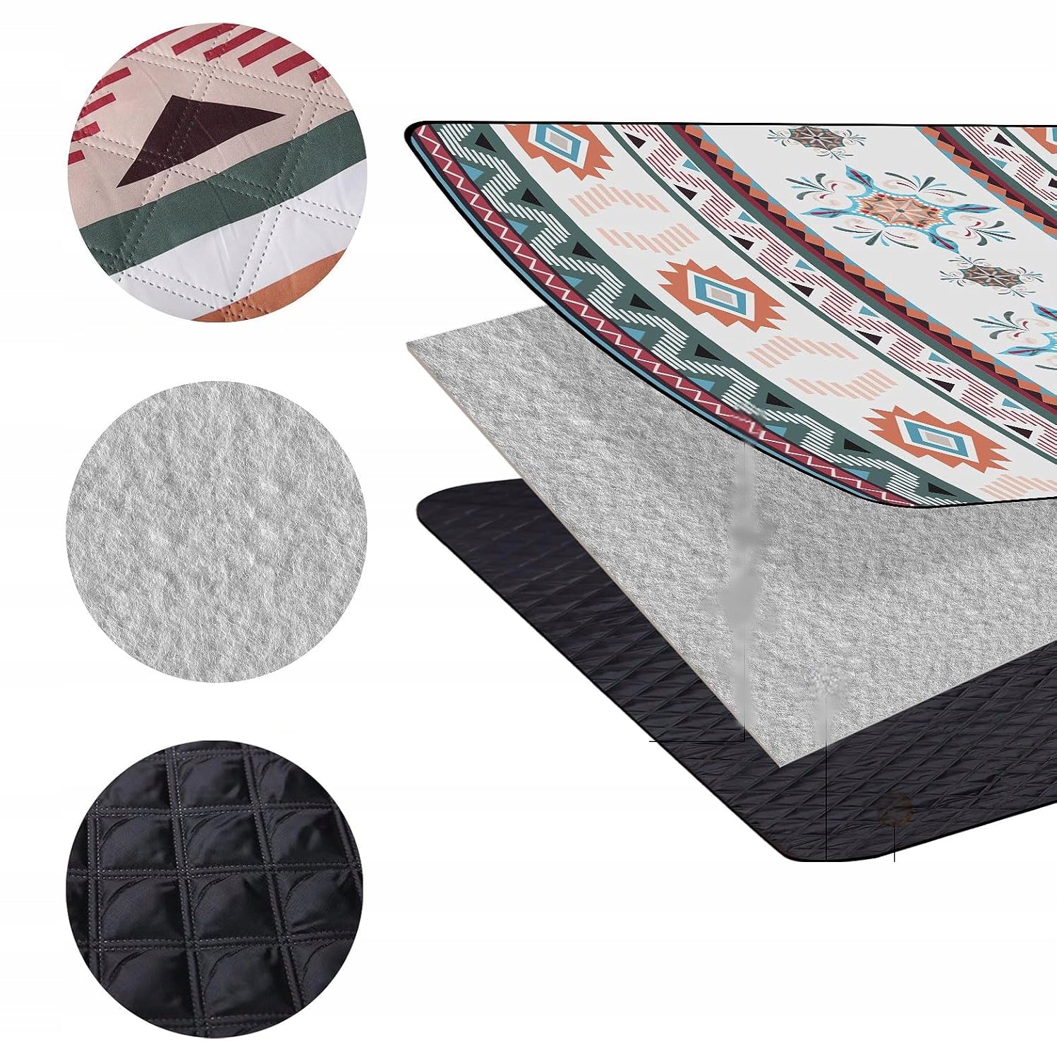 BEACH BLANKET PICNIC MAT 200X200 WATERPROOF LARGE XXL QUILTED Packaging status original