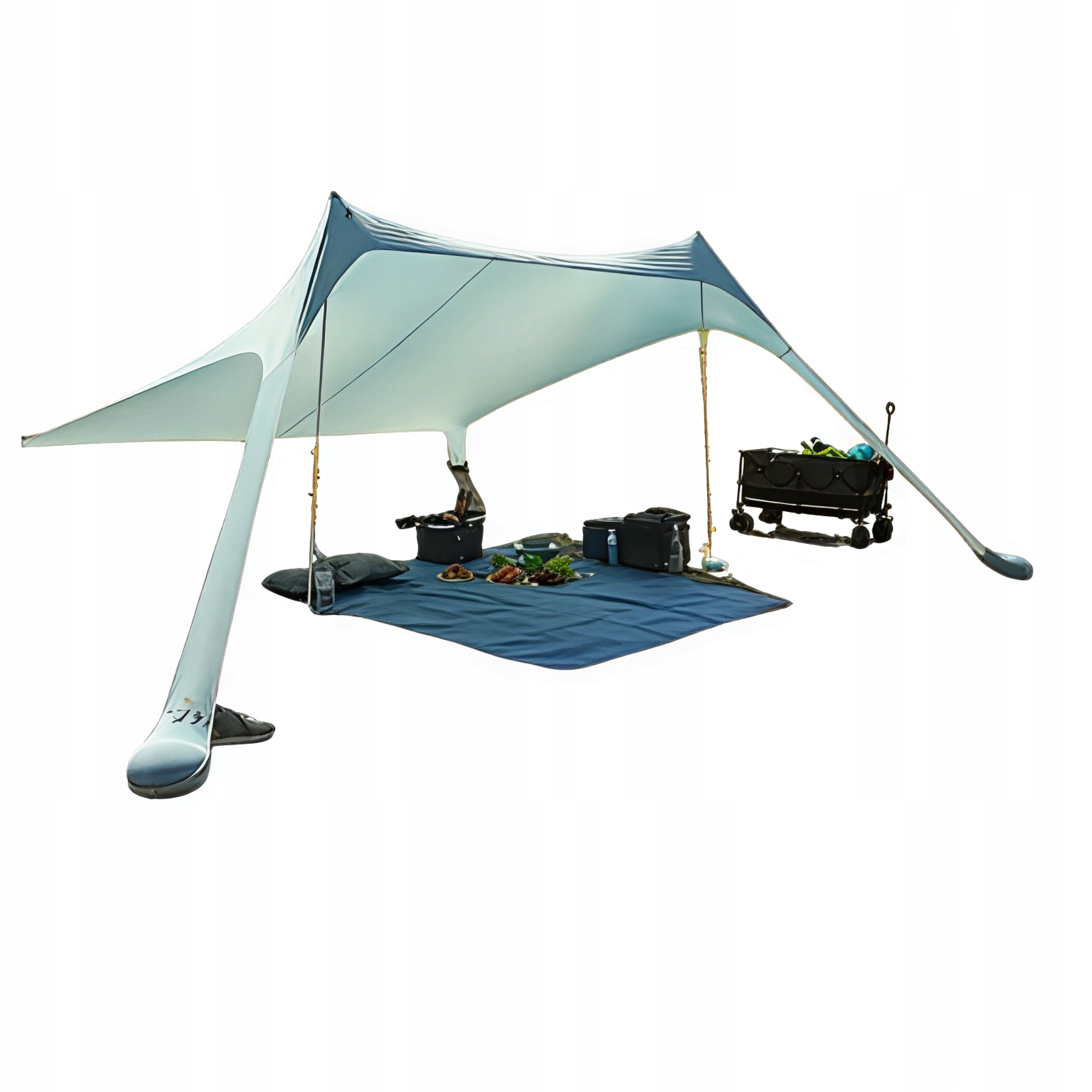 BEACH CANOPY TENT LARGE GARDEN SUN SCREEN XXL 300X300X200