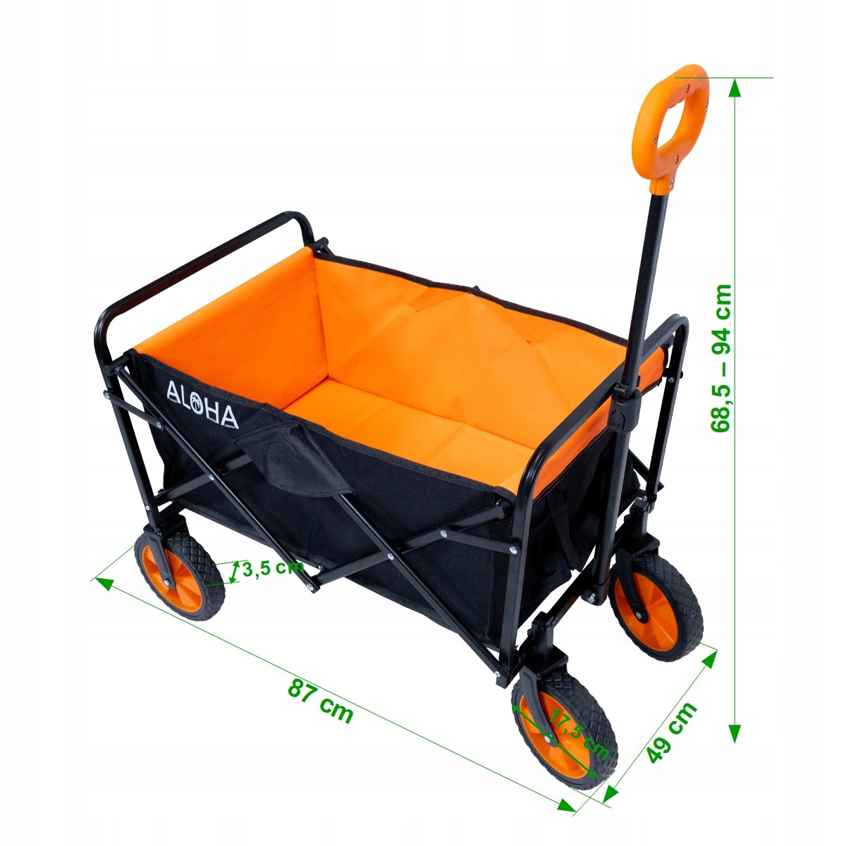 BEACH CART FOLDING TRANSPORT CAMPING GARDEN 100KG Brand Werkstar