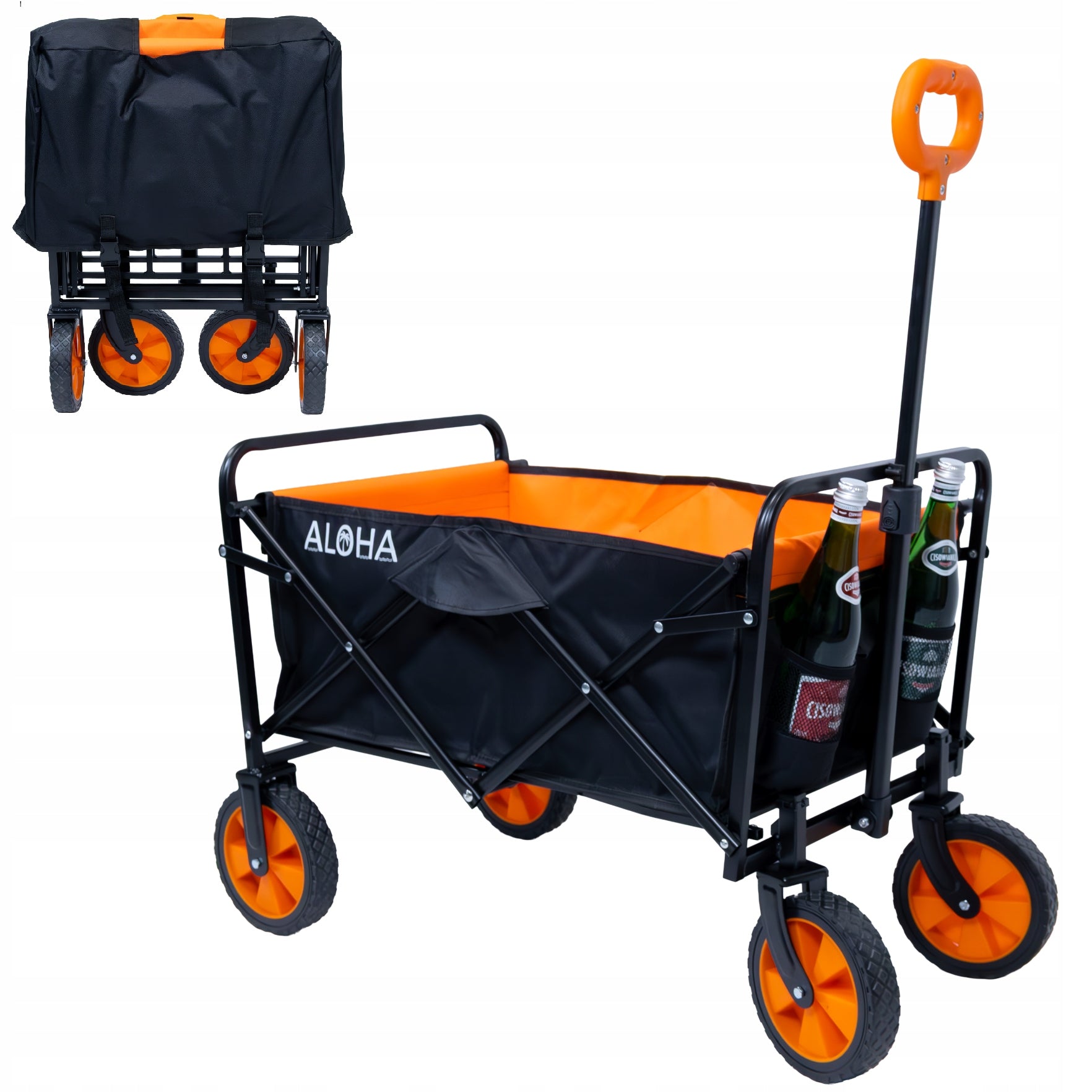 BEACH CART FOLDING TRANSPORT CAMPING GARDEN 100KG Packaging status original