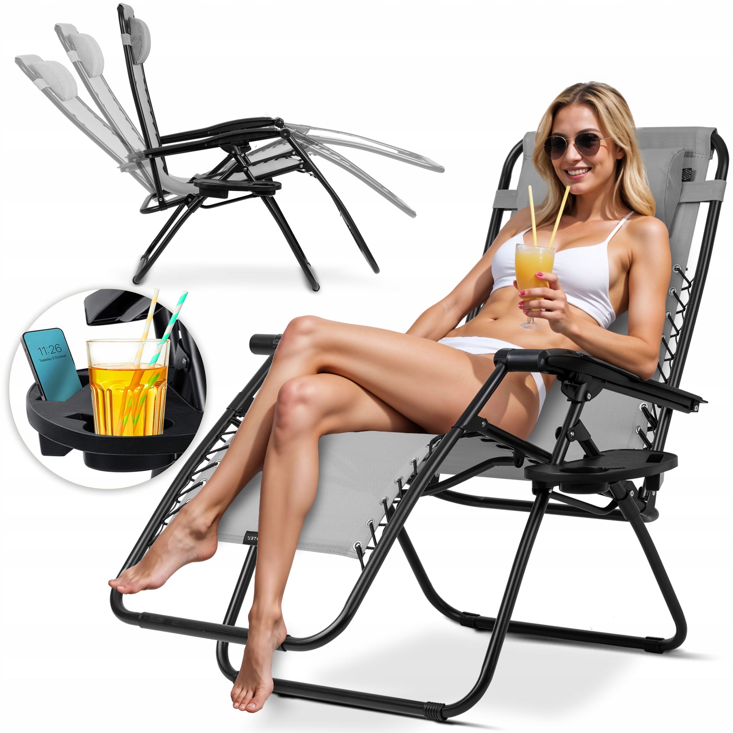 BEACH CHAIR FOLDING CHAIR ZERO GRAVITY FOLDING
