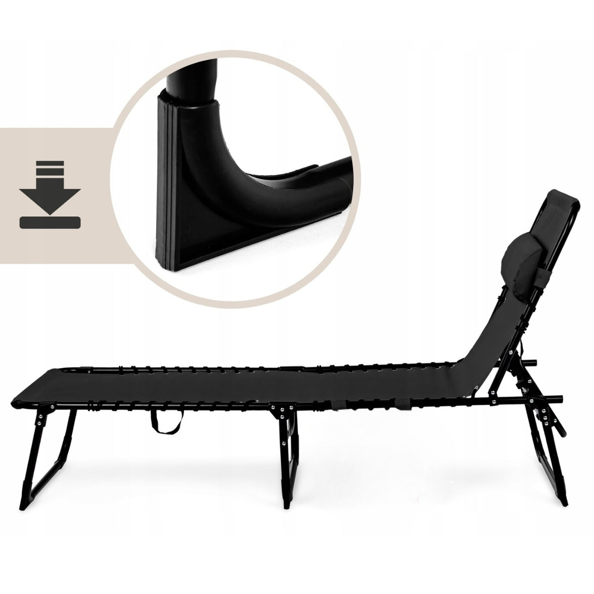 BEACH CHAIR FOLDING POOL CHAIR STRONG WITH BACKREST Manufacturer code 5908108525041