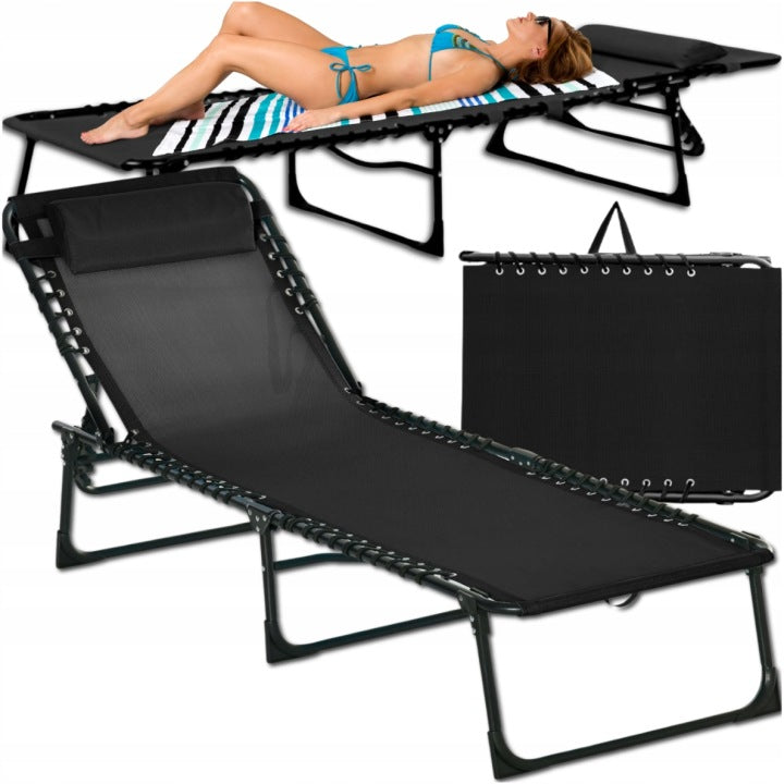 BEACH CHAIR FOLDING POOL CHAIR STRONG WITH BACKREST Packaging status original
