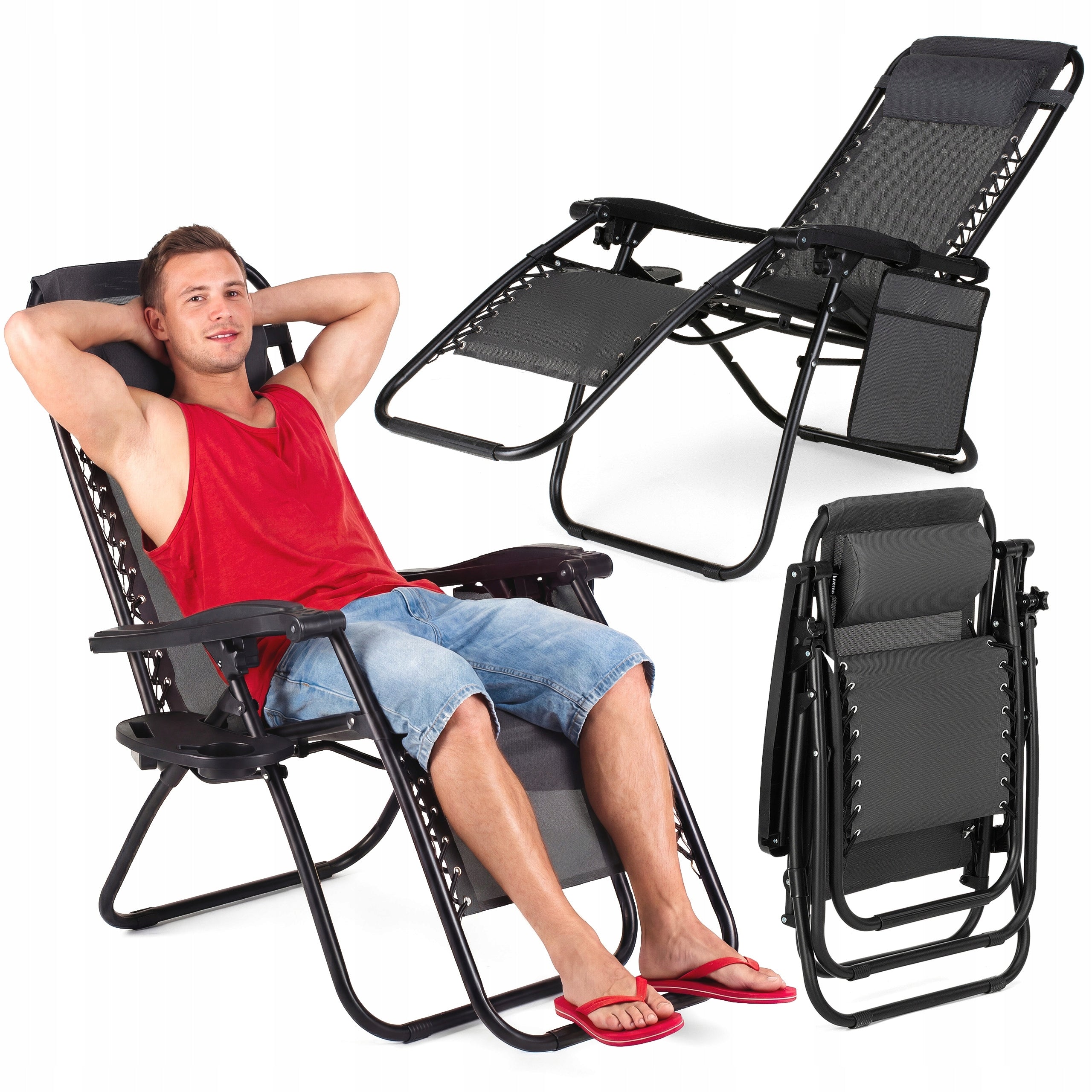 BEACH CHAIR FOLDING ZERO GRAVITY LUVERNO