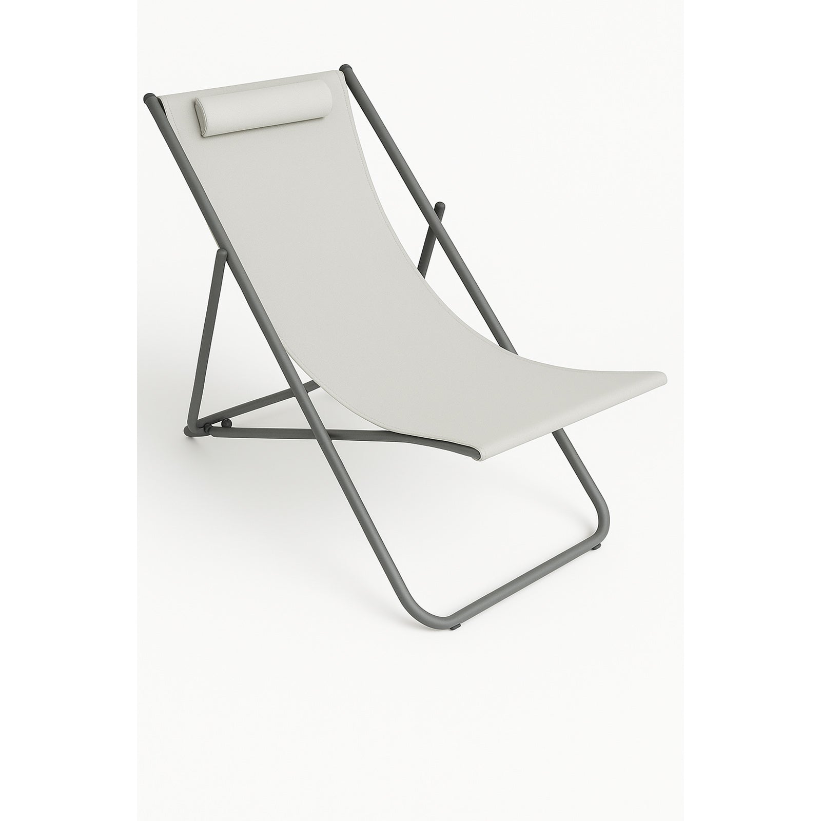 BEACH CHAIR HIKING CHAIR FOR GARDEN TO BEACH FOLDING ASH SUN Color gray