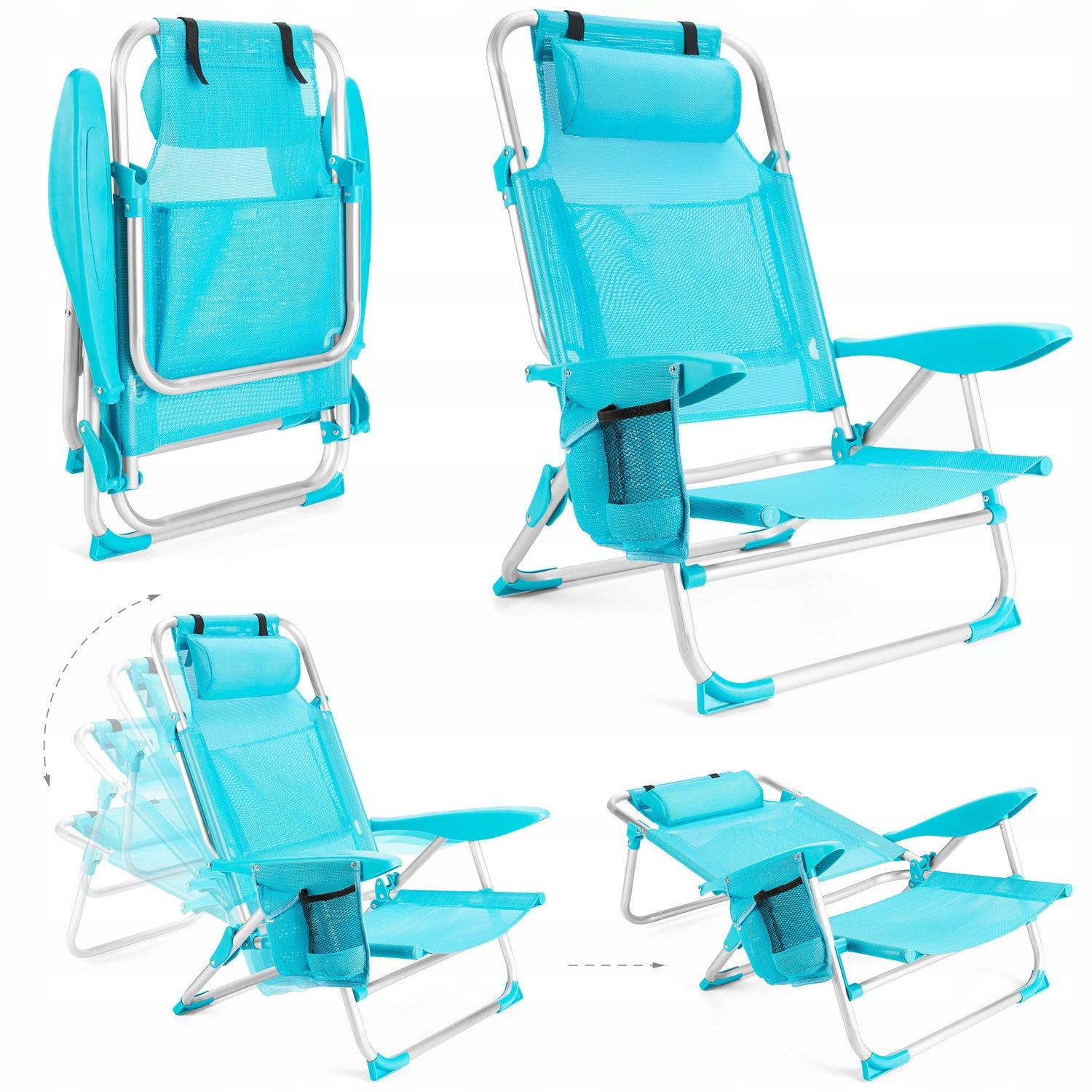 BEACH CHAIR HIKING FOLDING SET 2IN1 OUTTEC