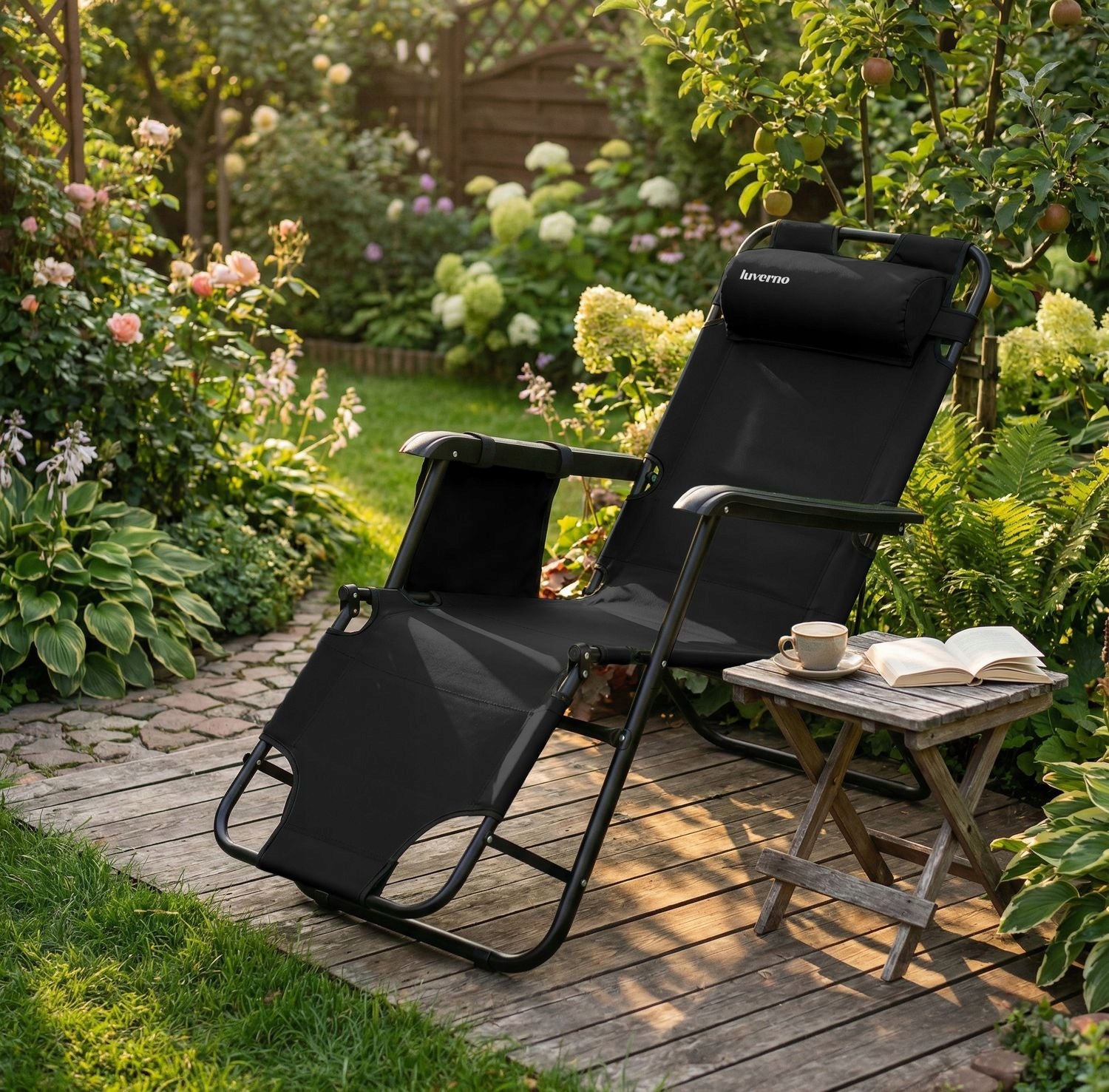 BEACH CHAIR WITH BACKREST LIGHT FOR CAMPING TERRACE LUVERNO Manufacturer code O-42106