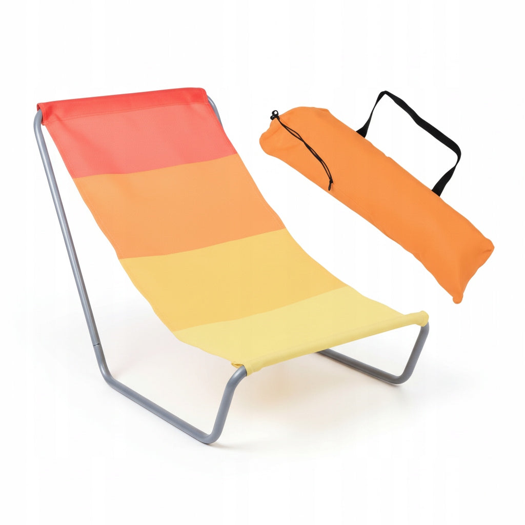 BEACH CHAIR YS-32 FOLDING ORANGE WITH MOBILE BAG LIGHT FOR HOLIDAYS