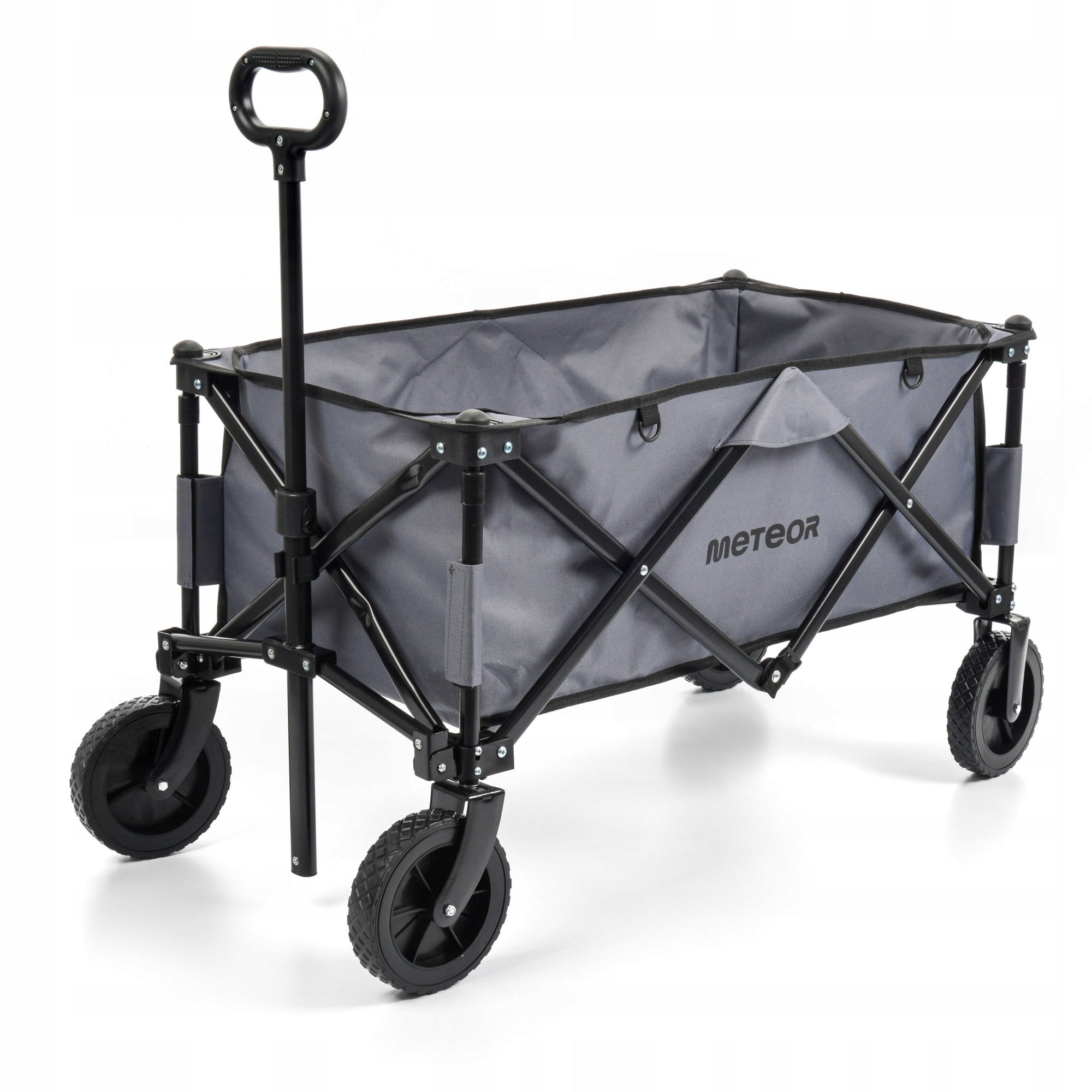 BEACH FOLDING TRANSPORT TROLLEY METEOR for shopping trip with cover Brand Meteor