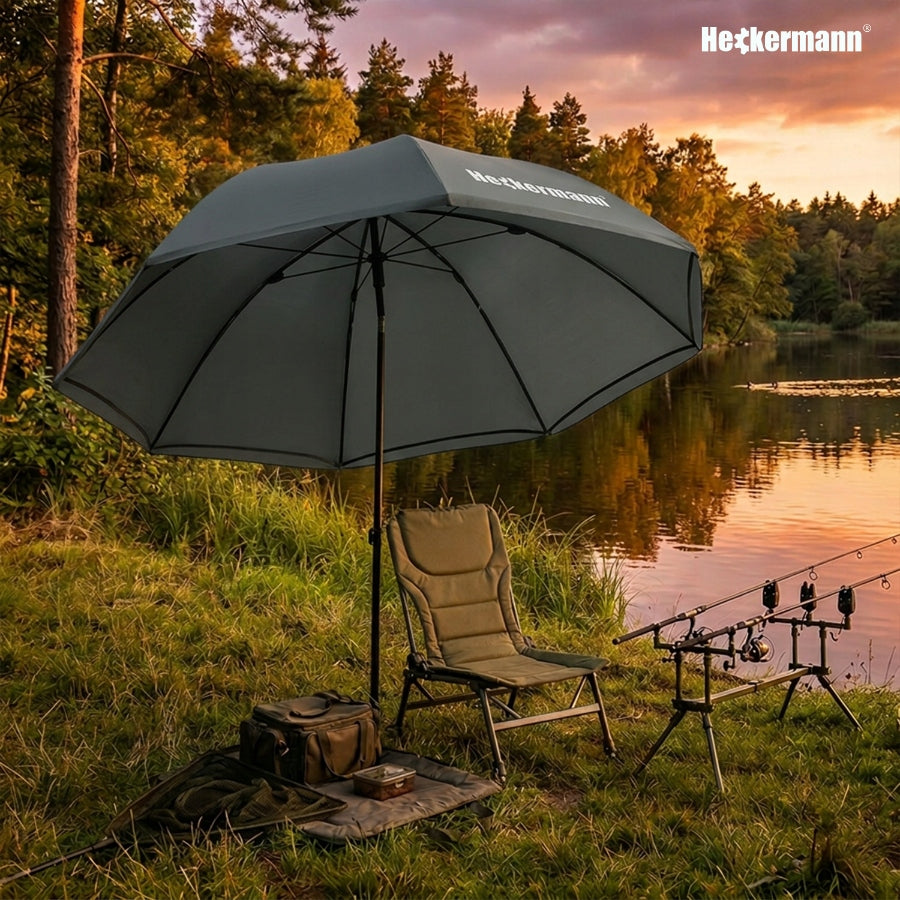 BEACH GARDEN FISHING TENT BUILT-IN WITH FULL COVER 220CM + UMBRELLA Brand Heckermann