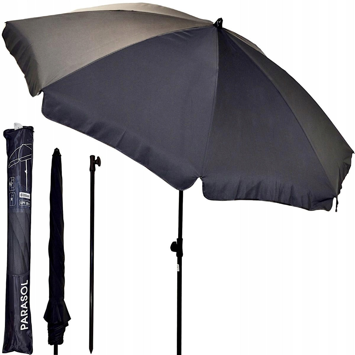 BEACH GARDEN UMBRELLA FOR BALCONY TERRACE BROKEN 185cm UV COVER + COVER
