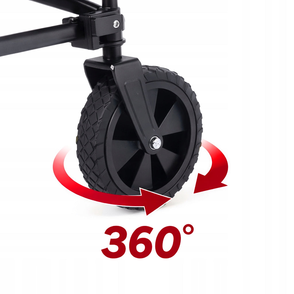 BEACH HIKING CART GARDEN OFF-ROAD TRANSPORT FOLDING WHEELS 360 Capacity 110 l