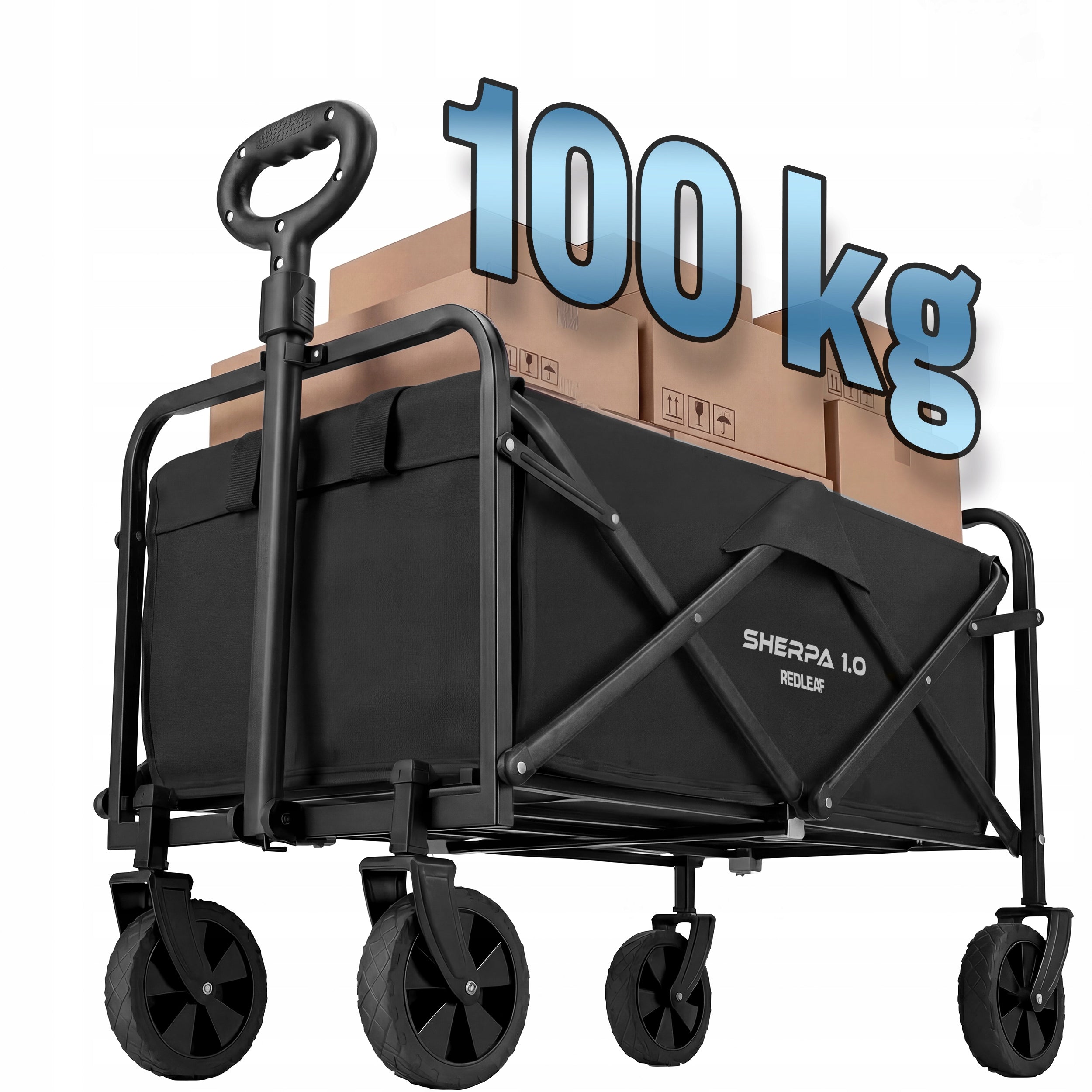 BEACH HIKING TROLLEY FOLDING GARDEN LARGE 80L 100KG MESH FREEBIE Packaging status original