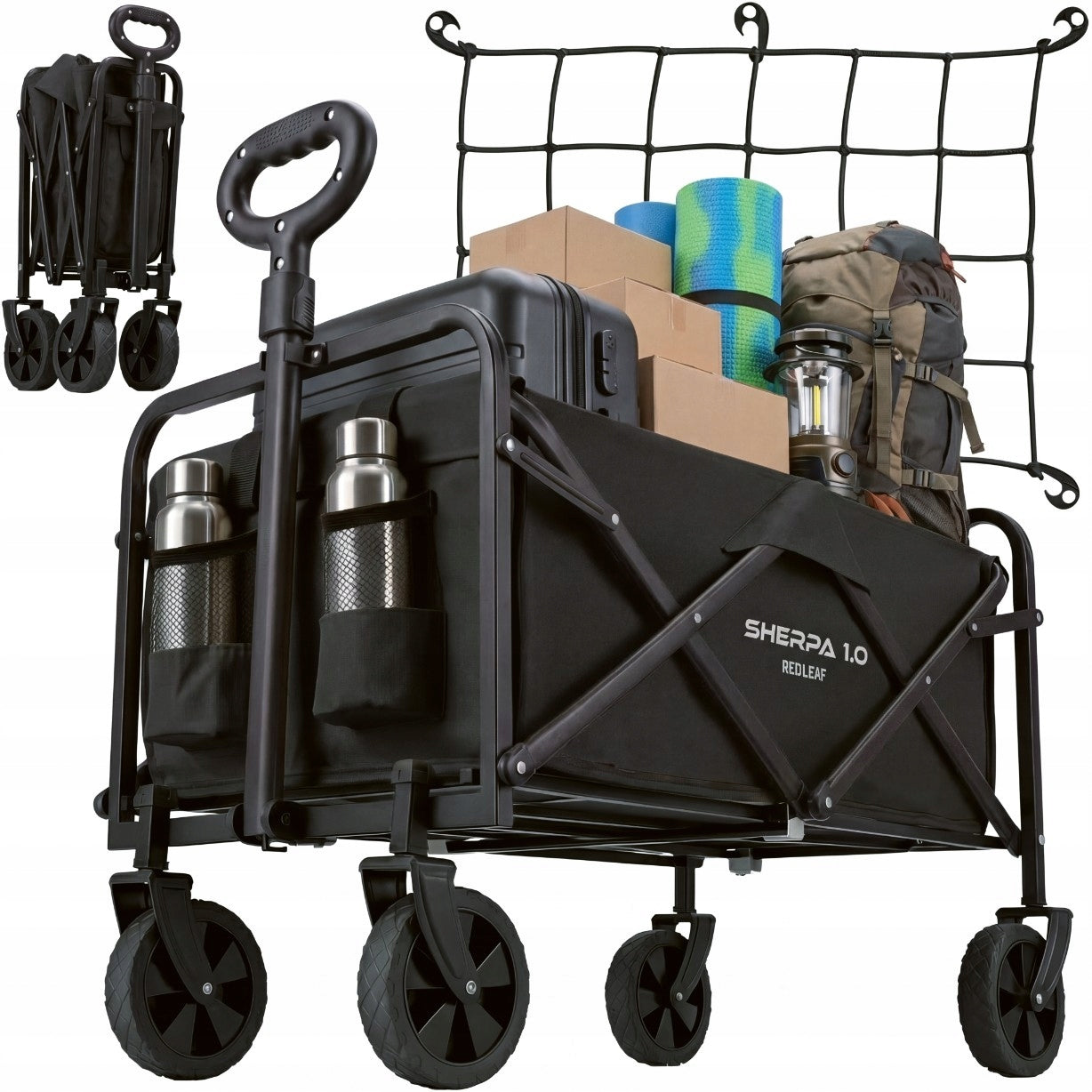 BEACH HIKING TROLLEY FOLDING GARDEN LARGE 80L 100KG MESH FREEBIE