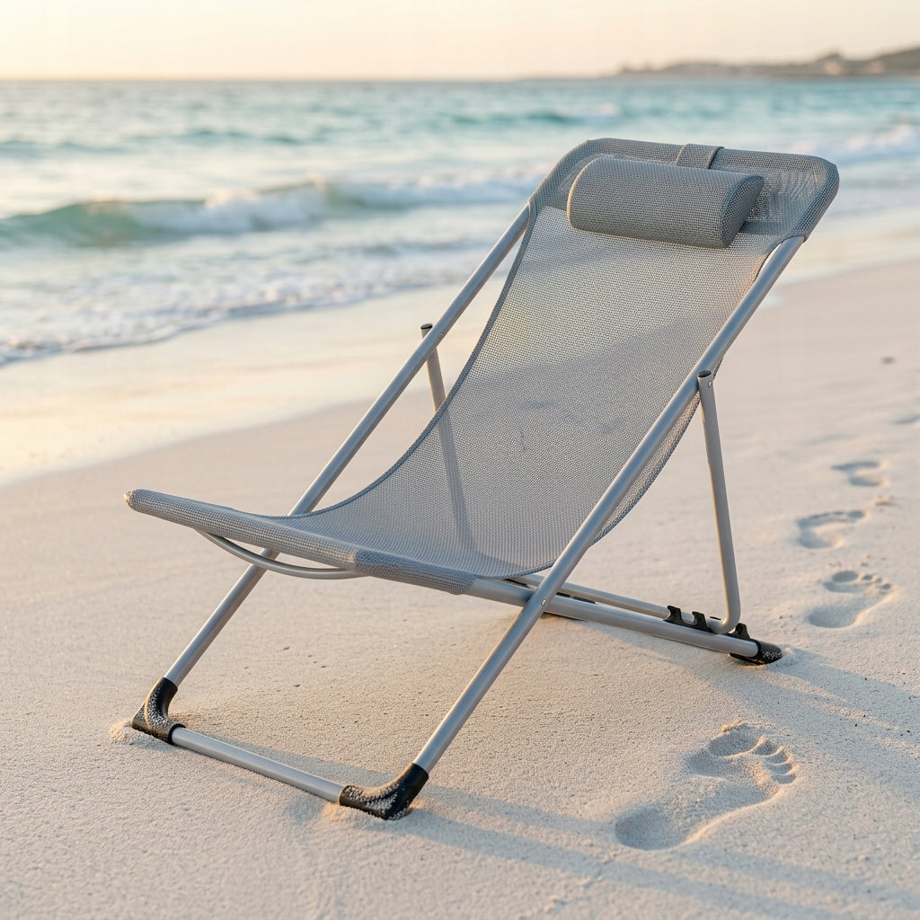 BEACH LOUNGER FOR BALCONY FOLDING ADJUSTABLE GREY LIGHT YS-31 Manufacturer code YS-31