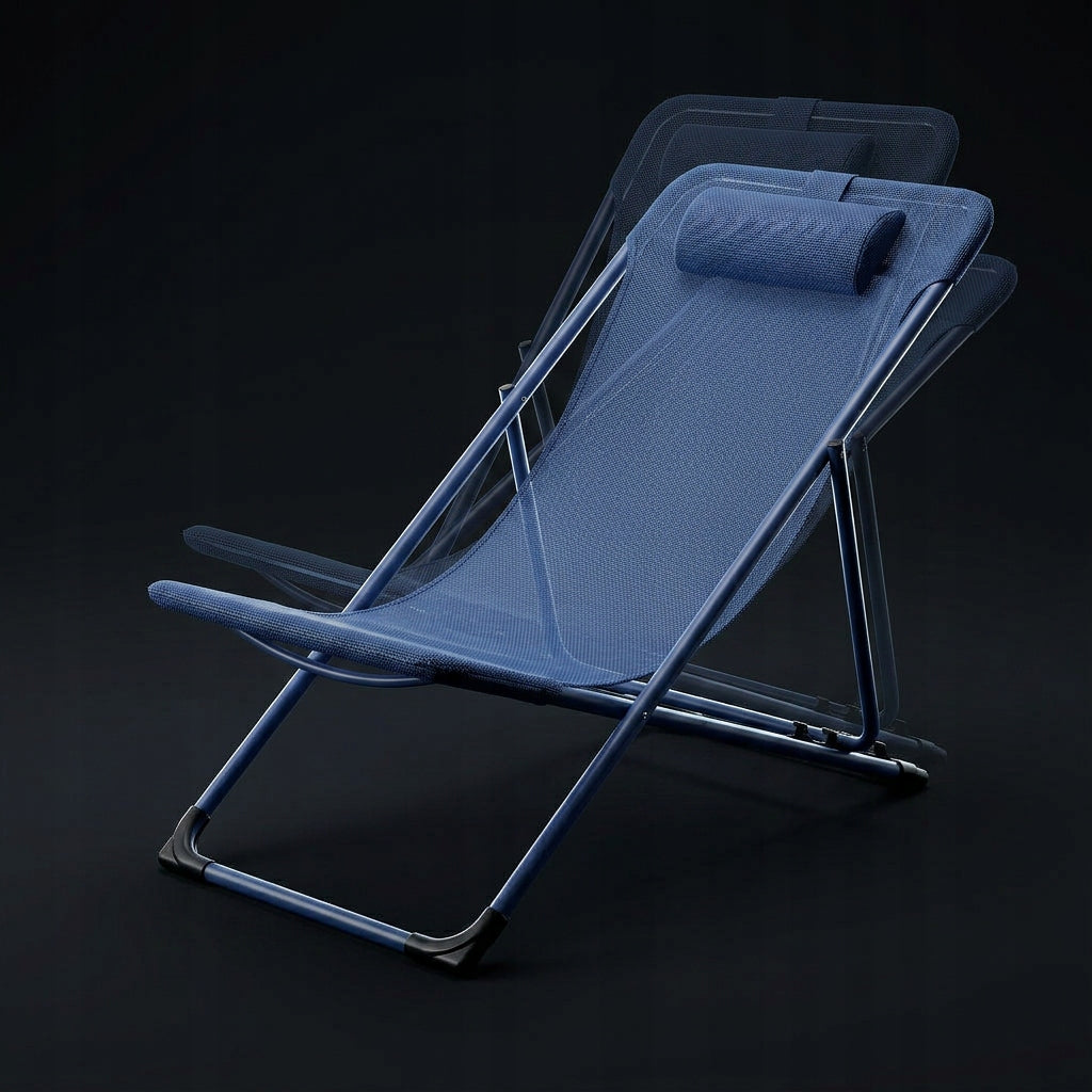BEACH LOUNGER FOR BALCONY FOLDING ADJUSTABLE NAVY LIGHT YS-31 Frame material steel