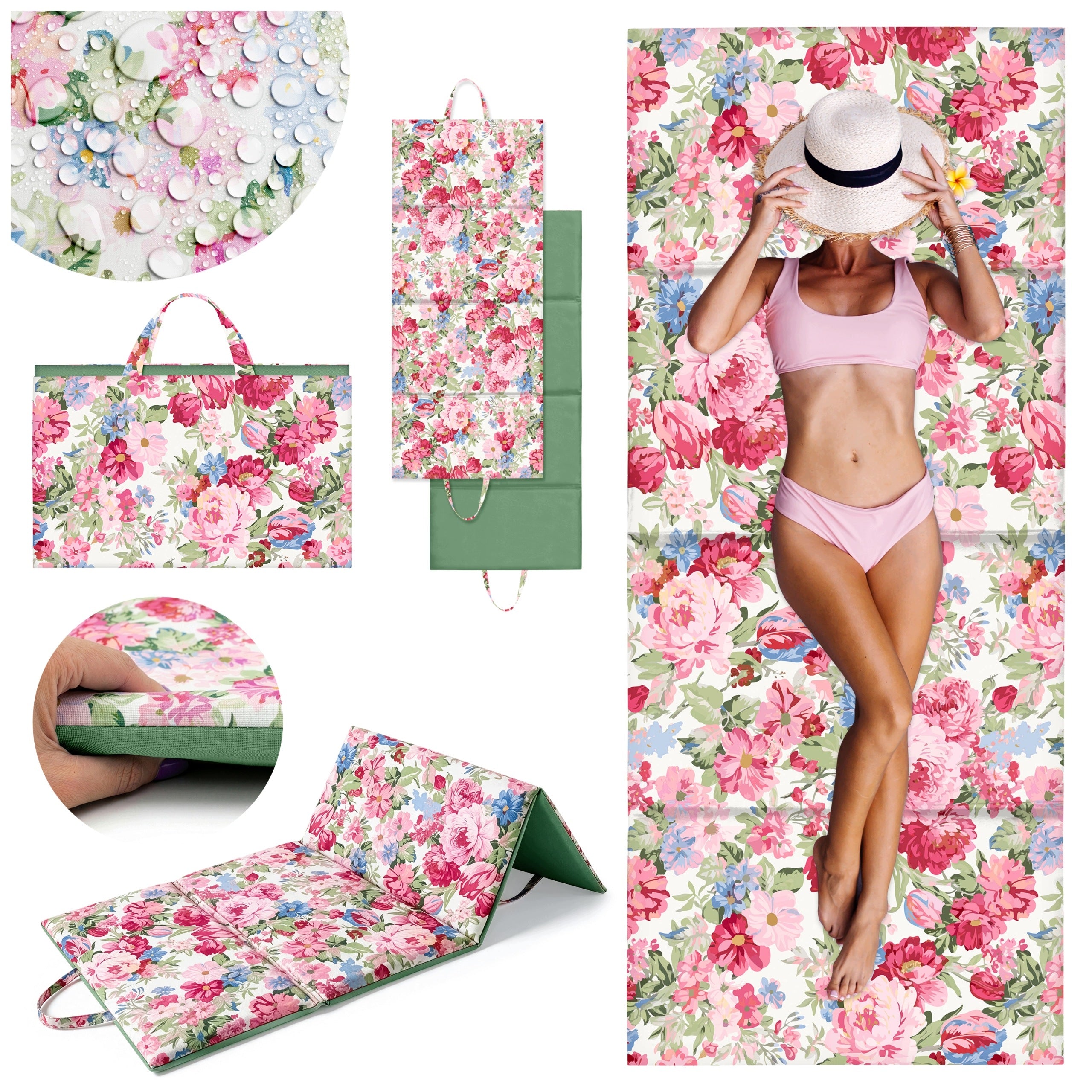 BEACH MAT FOR ROCK BEACHES THICK LARGE XXL FOLDING MAT 180x75 CM