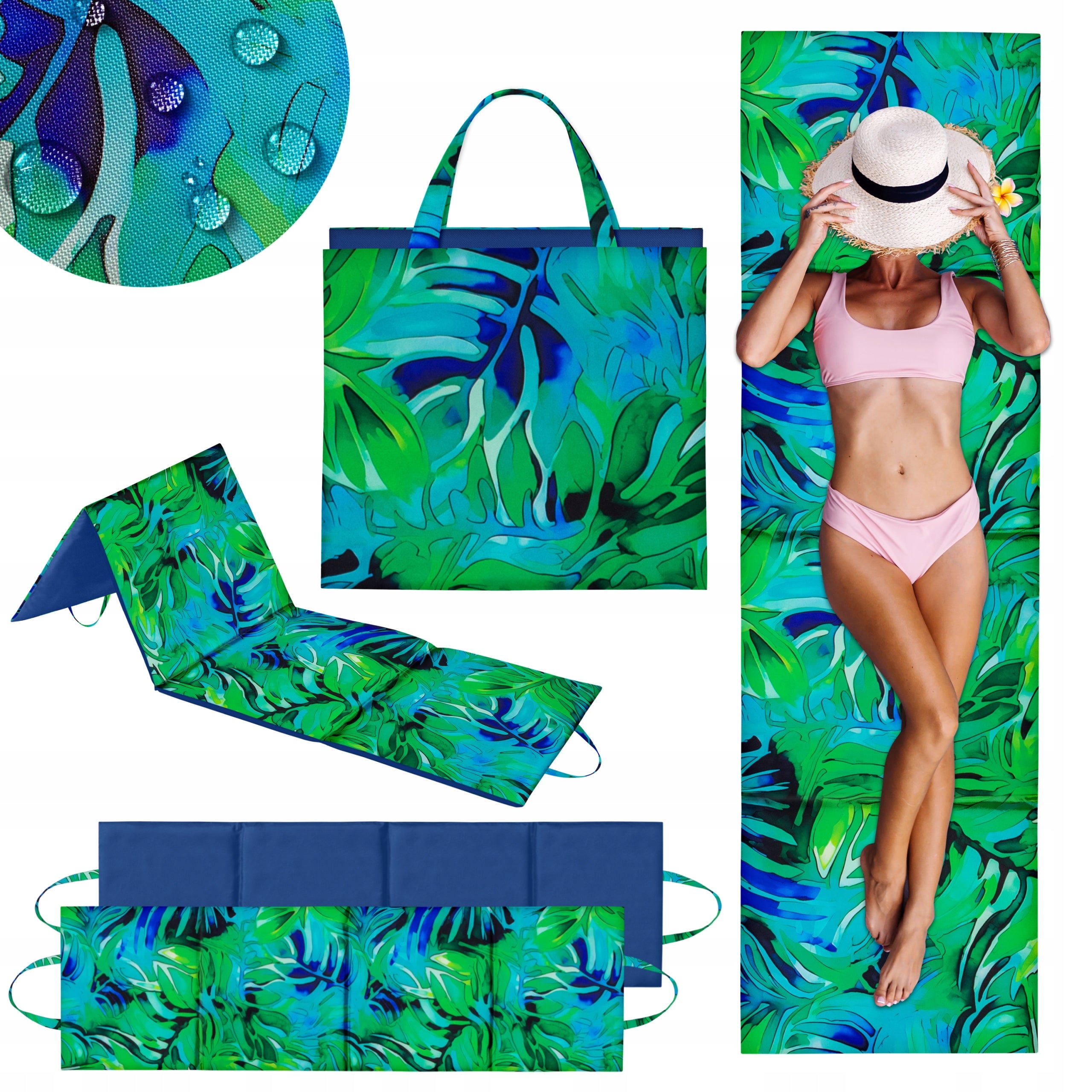 BEACH MAT FOR ROCKY BEACHES THICK LARGE XXL FOLDING MAT 180x50 CM