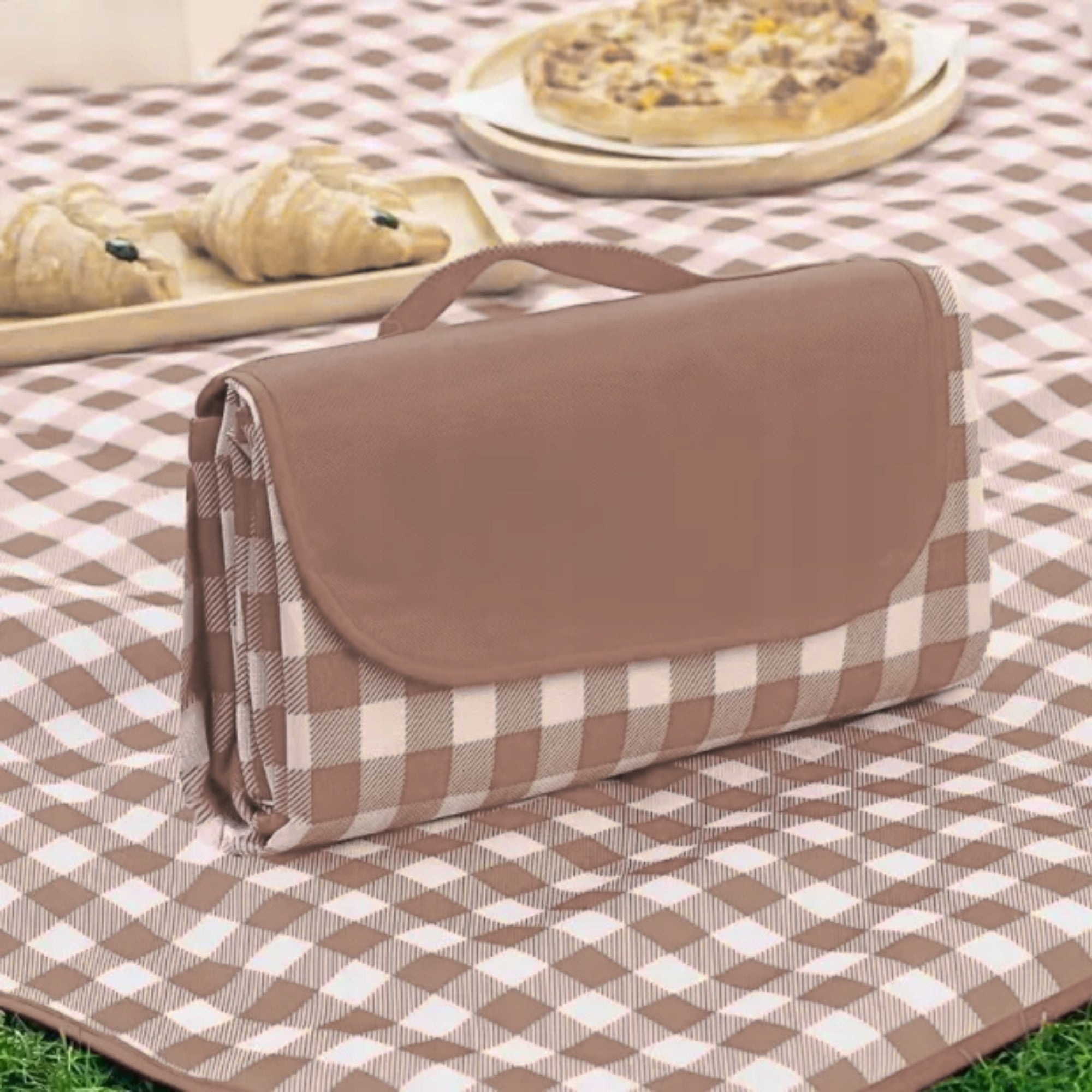 BEACH PICNIC BLANKET CAMPING MAT WATERPROOF PORTABLE LARGE 2x2m GRATING Manufacturer code H119