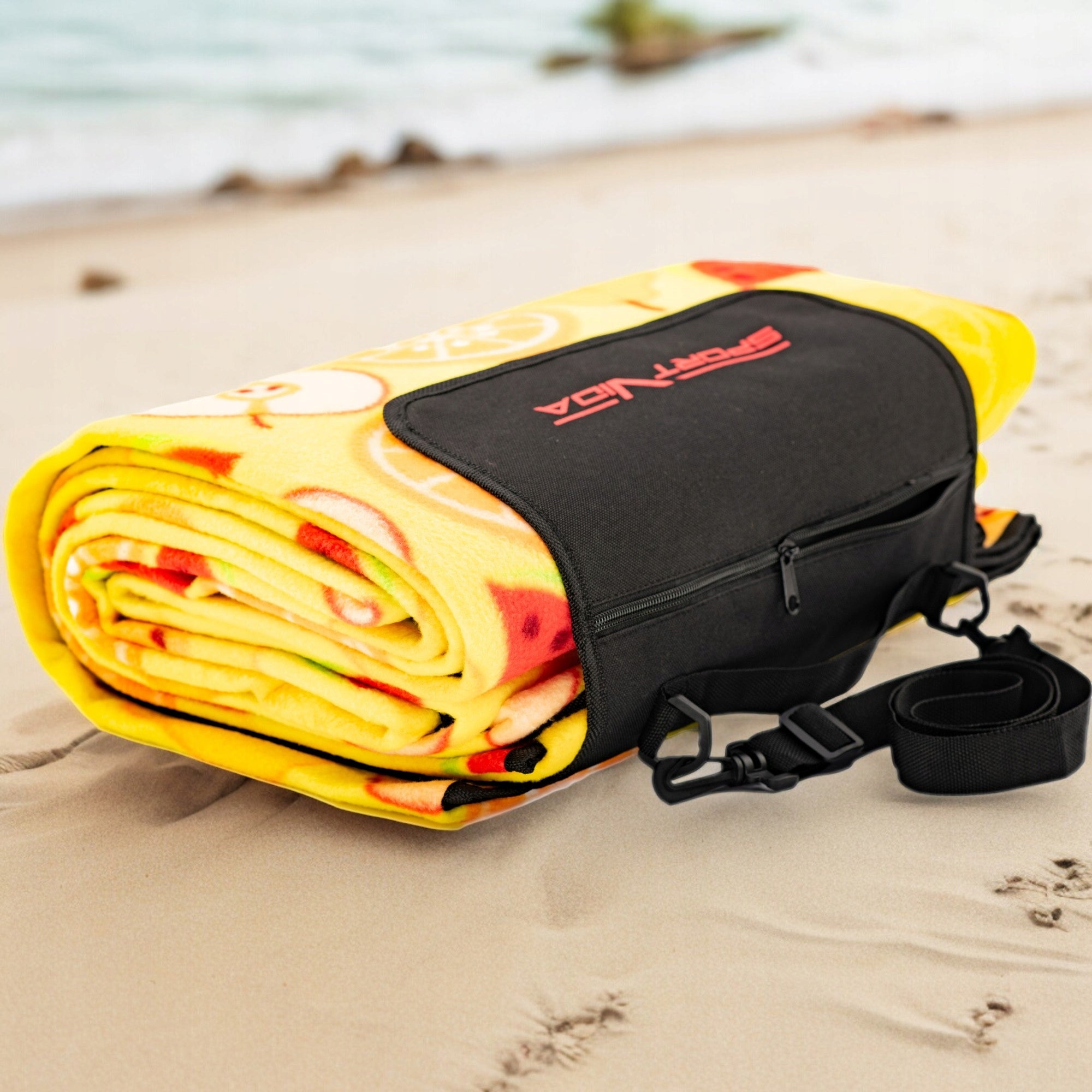BEACH PICNIC BLANKET MAT WITH INSULATION ALU AND POCKET 150x200cm SPORTVIDA Manufacturer code SV-CC0101