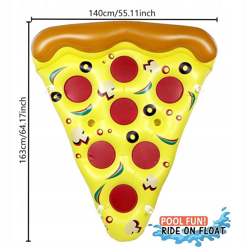 BEACH PIZZA INFLATABLE MATTRESS LARGE FOR BEACHES SWIMMING CUP HOLDER Packaging status original