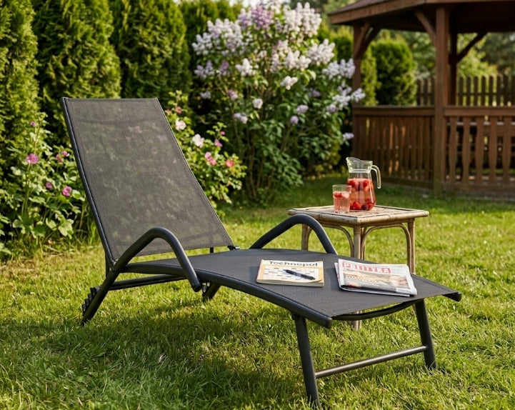 BEACH POOL SUN LOUNGER FOR TERRACE BALCONY STEEL FOR SUNBATHING PREMIUM Manufacturer code 3771500