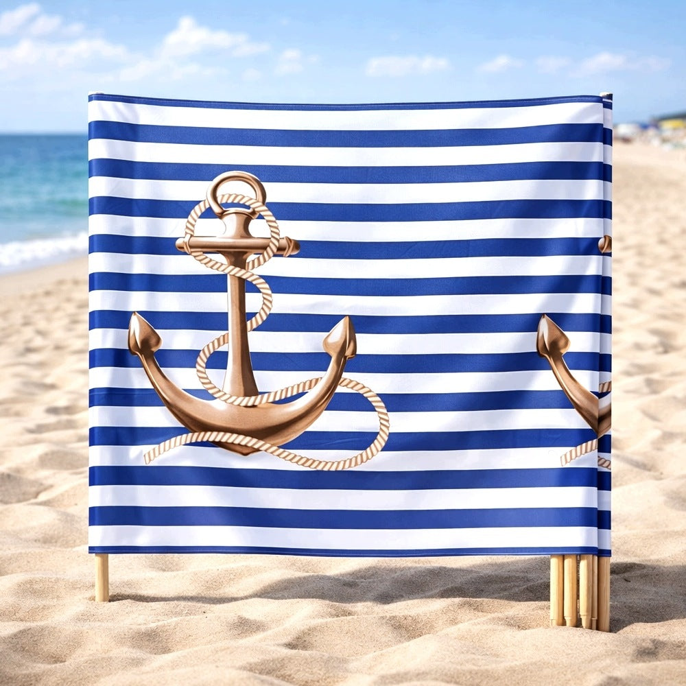 BEACH SCREEN FOR BEACH CAMPING THICK MATERIAL PREMIUM QUALITY + HAMMER 6m. Manufacturer code MOCNY GĘSTA TKANINA JAKOŚĆ PREMIUM