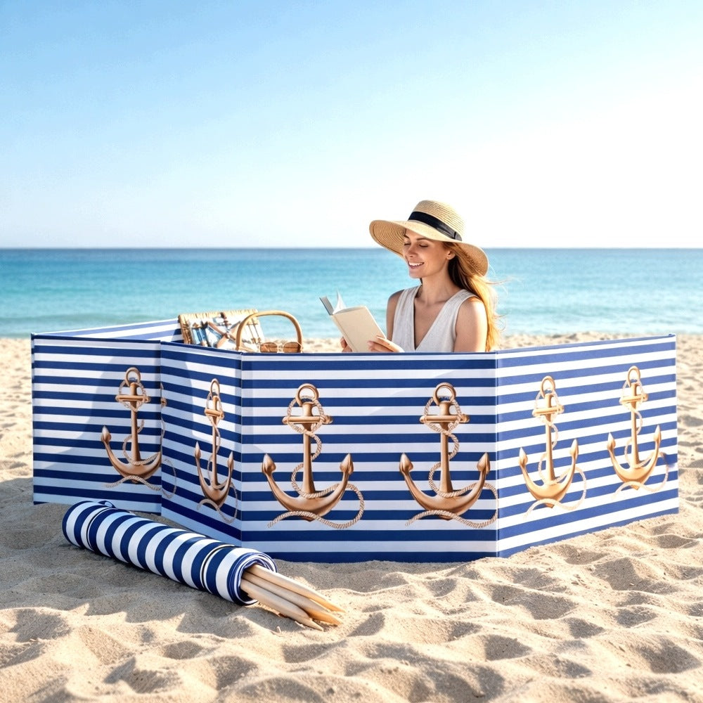 BEACH SCREEN FOR BEACH CAMPING THICK MATERIAL PREMIUM QUALITY + HAMMER 6m. Packaging status original