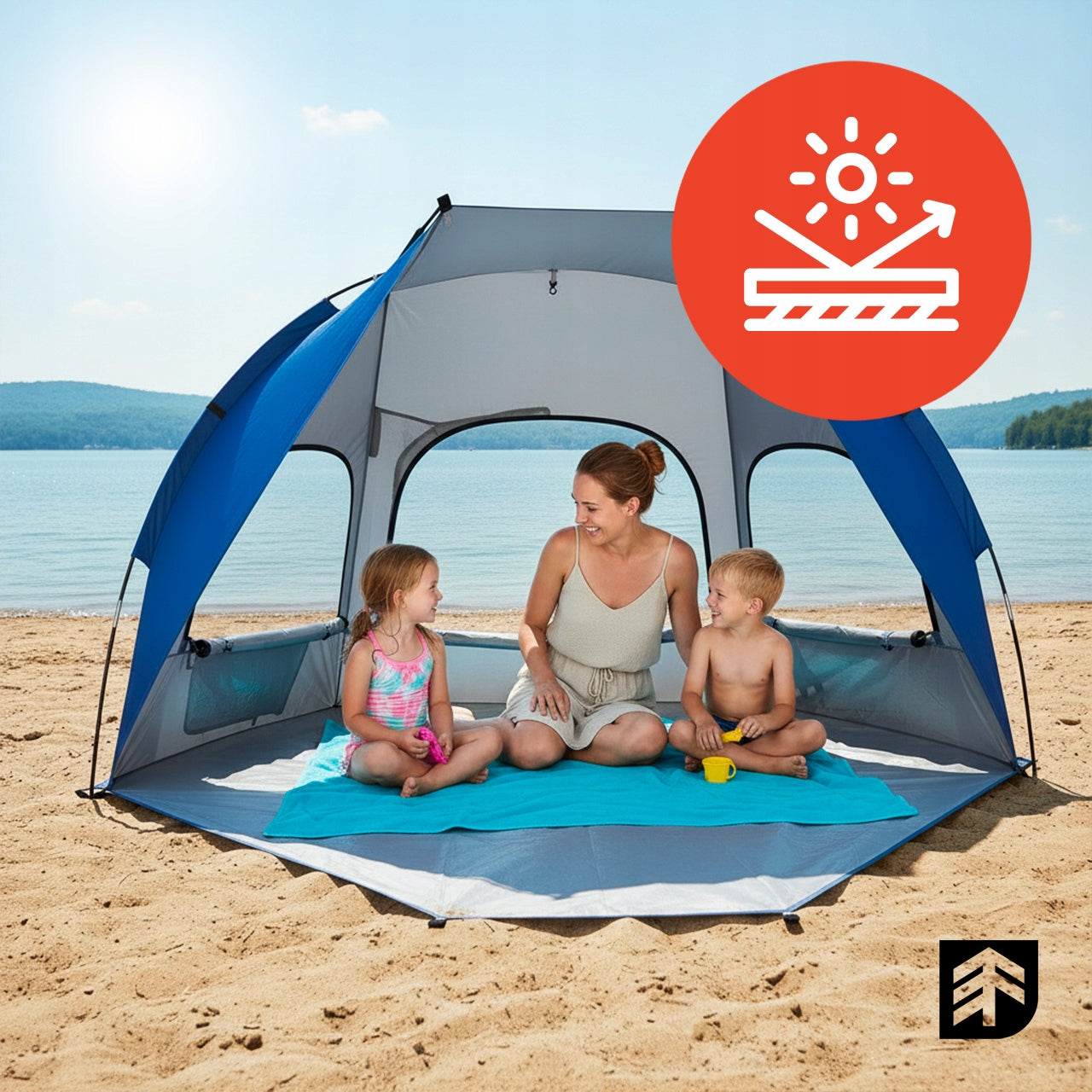 BEACH TENT FOR UNFOLDING LARGE CLOSED SCREEN LIGHT FIBERGLASS Manufacturer code 114258