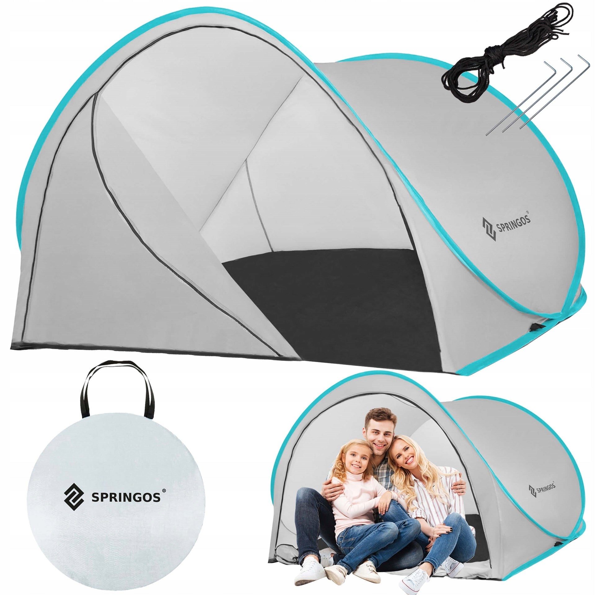 BEACH TENT SELF-FOLDING LARGE TOURIST SCREEN FOR BEACH XXL 50 UV