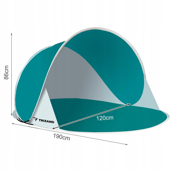 BEACH TENT SELF-FOLDING LARGE XXL SCREEN FOR BEACHES GARDEN PROTECTIVE UV Color blue