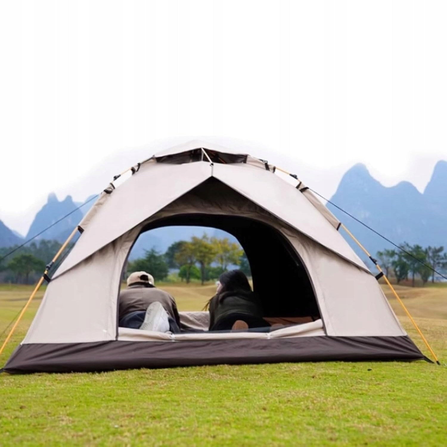 BEACH TENT SELF-FOLDING SCREEN AUTOMATIC WITH 2 DOORS+2 WINDOWS Model 34TEYR