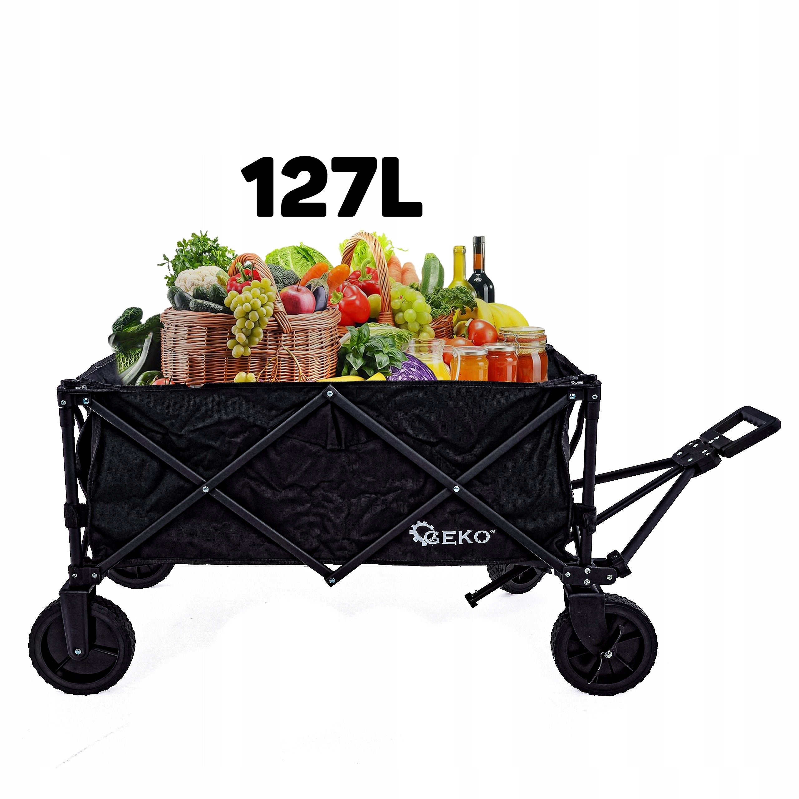 BEACH TROLLEY FOLDING GARDEN HIKING OFF-ROAD WHEELS 127L WITH MESH Manufacturer code G71109