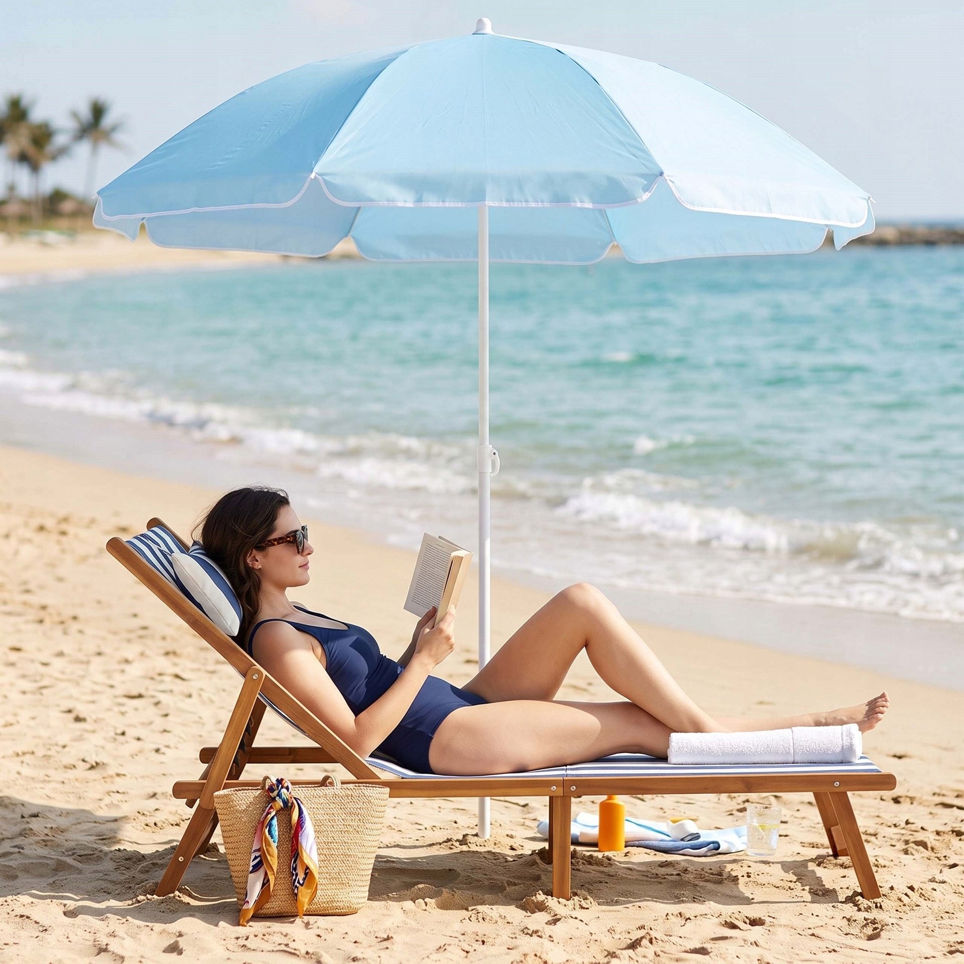 BEACH UMBRELLA GARDEN BEACH HAMMERED FOLDING 160cm BALCONY LARGE UPF50+ Additional features cover included adjustable height UV protection folding upper part