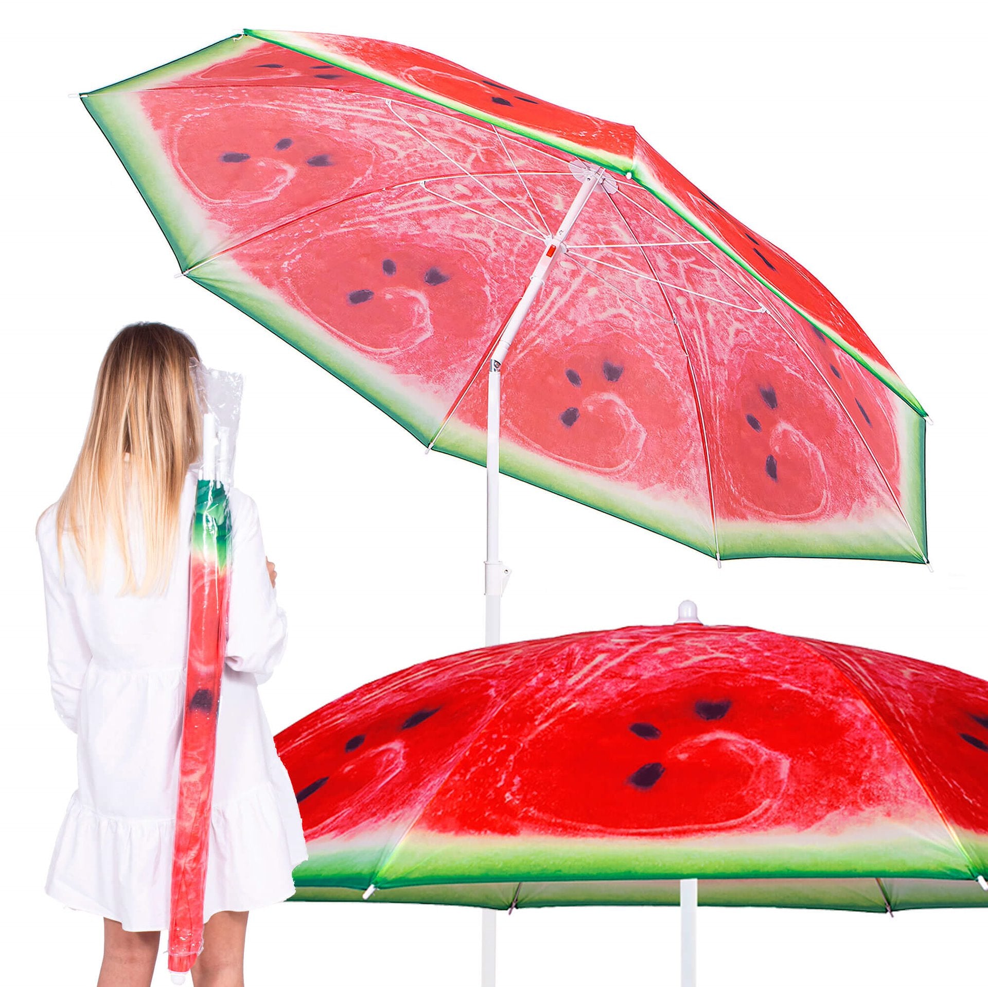 BEACH UMBRELLA GARDEN BEACH LARGE BROKEN FOLDING 180cm BALCONY STRONG Packaging status original
