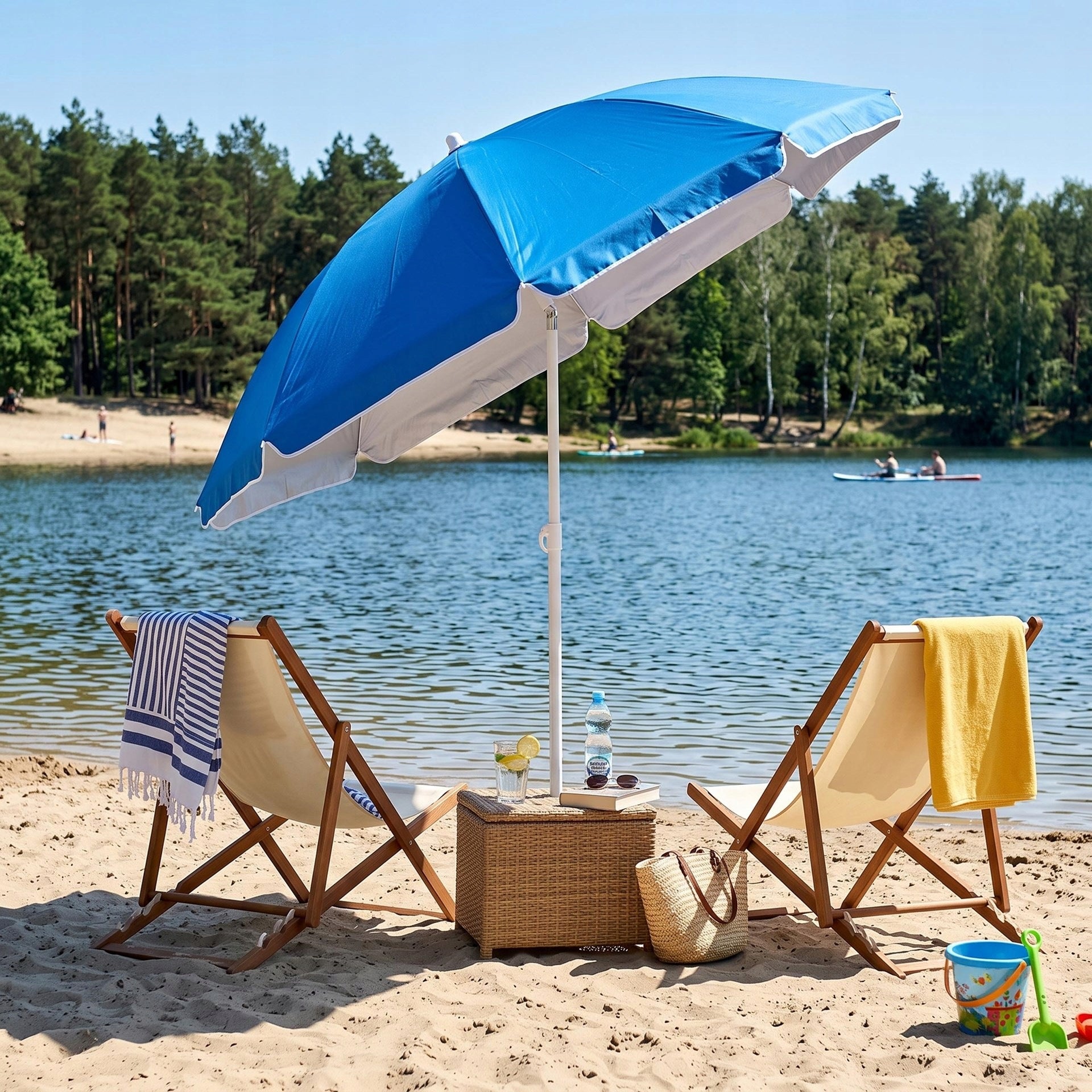 BEACH UMBRELLA GARDEN BEACH LARGE BROKEN FOLDING 240cm BALCONY STRONG Manufacturer code BU0003