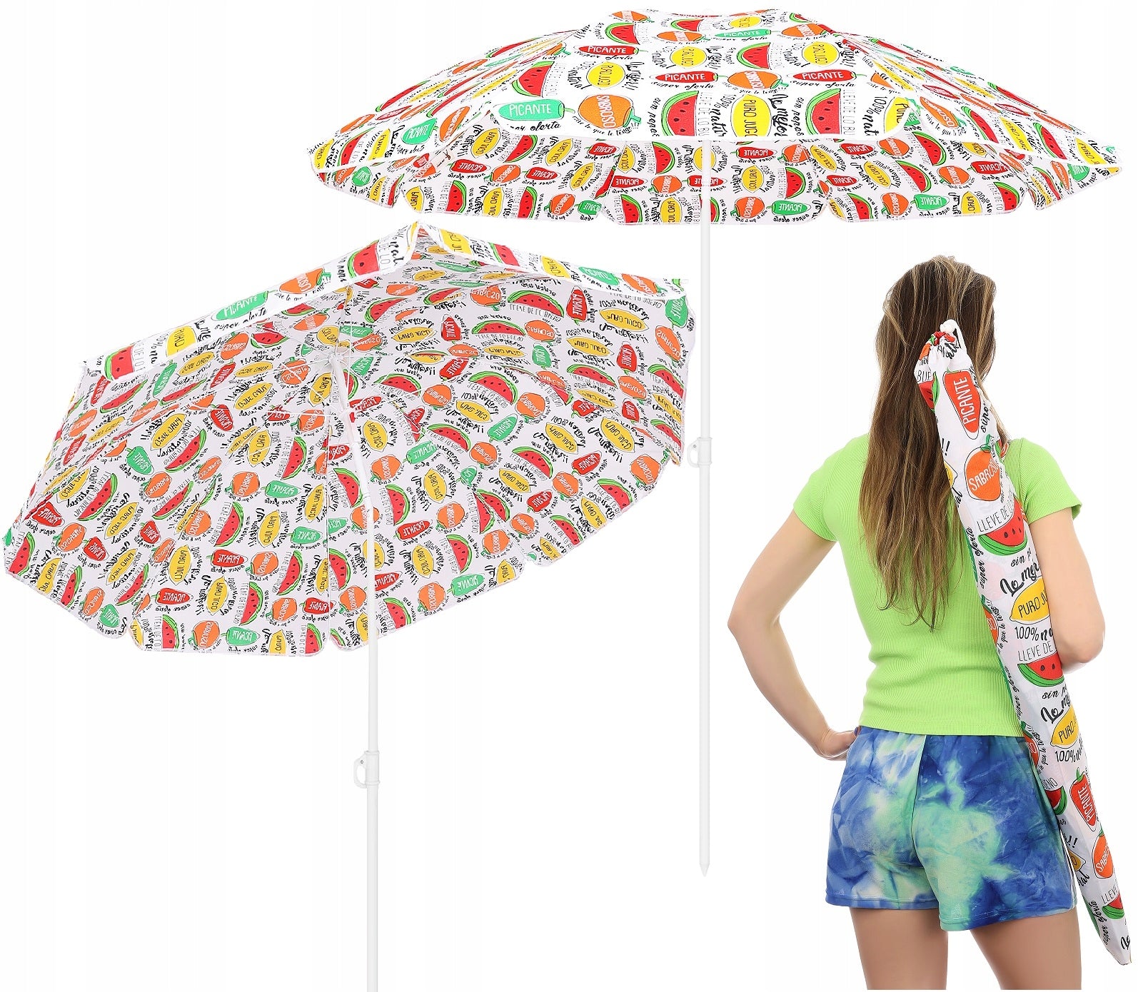BEACH UMBRELLA GARDEN BROKEN 180cm FOR BALCONY TERRACE ENERO CAMP