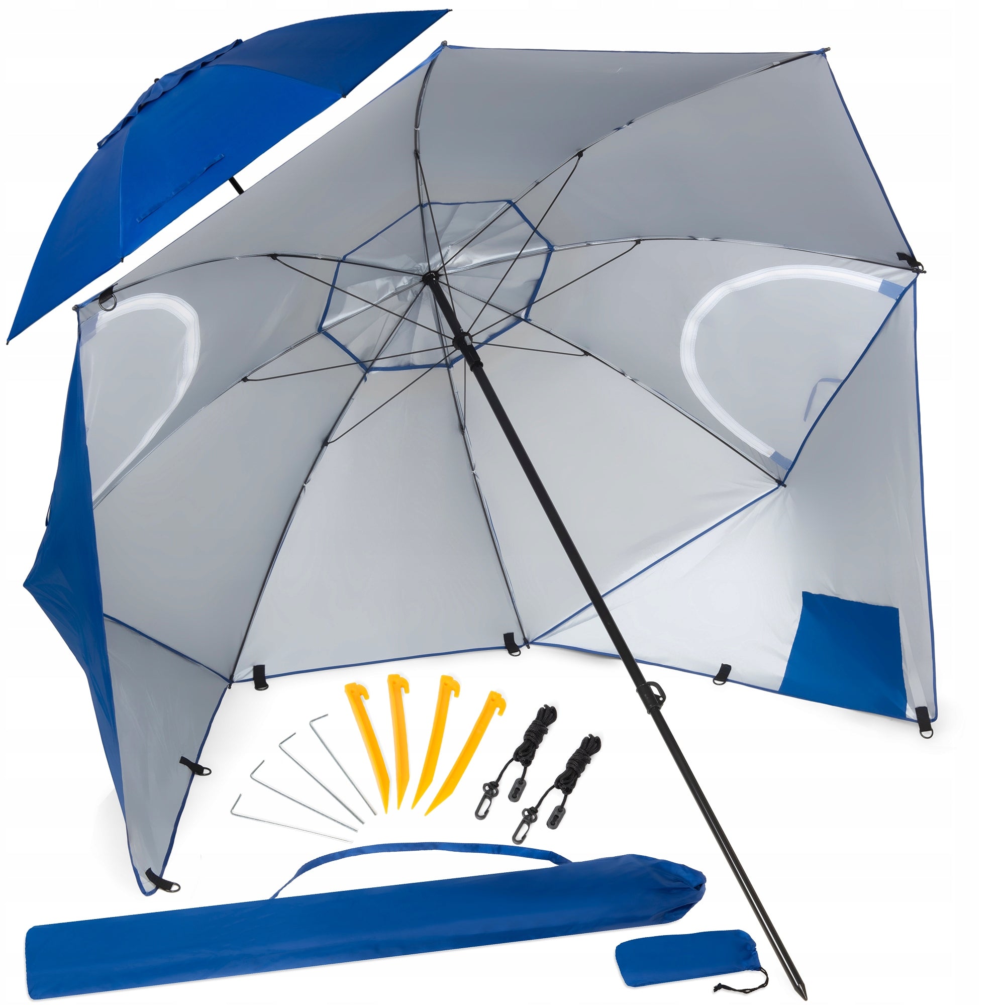 BEACH UMBRELLA GARDEN TENT WITH COVERS SCREEN UV+ COVER LARGE 240cm