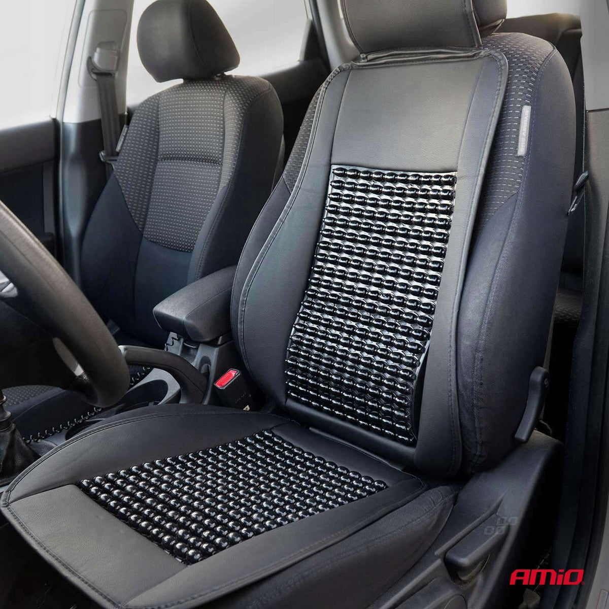 BEAD MAT FOR CAR SEAT WITH LUMBAR SUPPORT Brand Amio