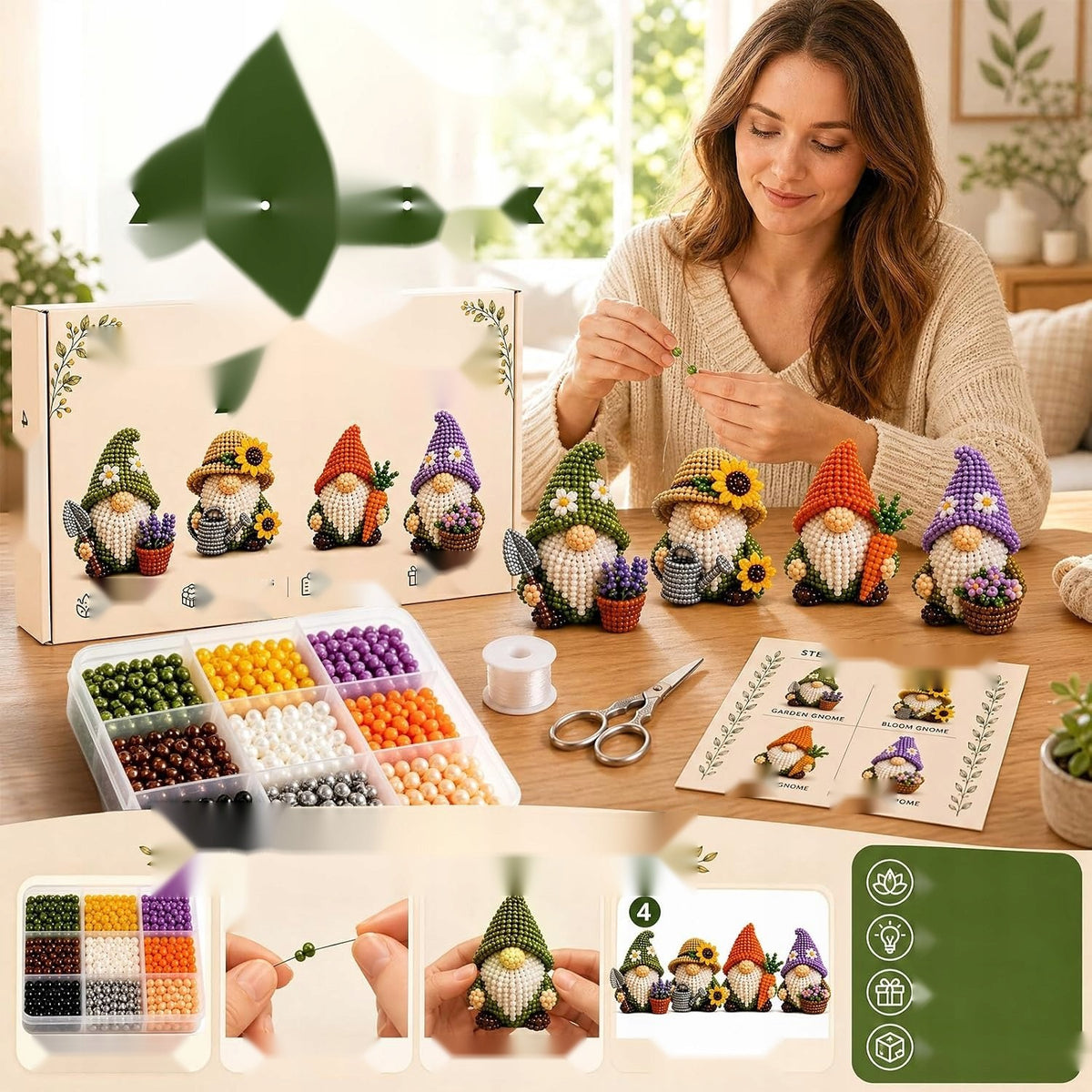 BEADS 3D DIY LEPRECHAUN FIGURINES DIY ORNAMENTS RELAXATION CREATIVITY Manufacturer code 5908140953970