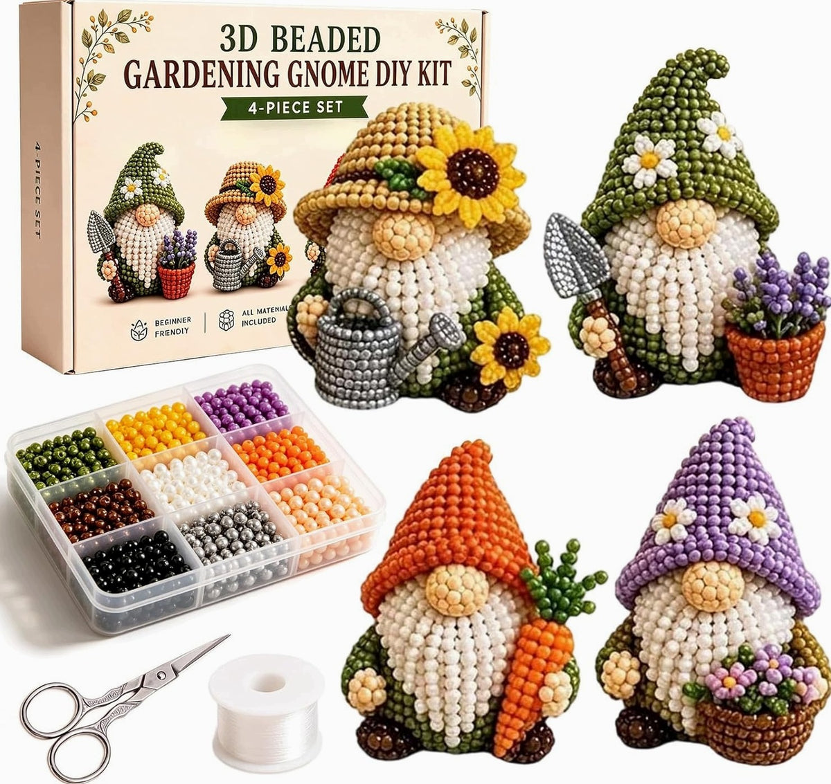 BEADS 3D DIY LEPRECHAUN FIGURINES DIY ORNAMENTS RELAXATION CREATIVITY