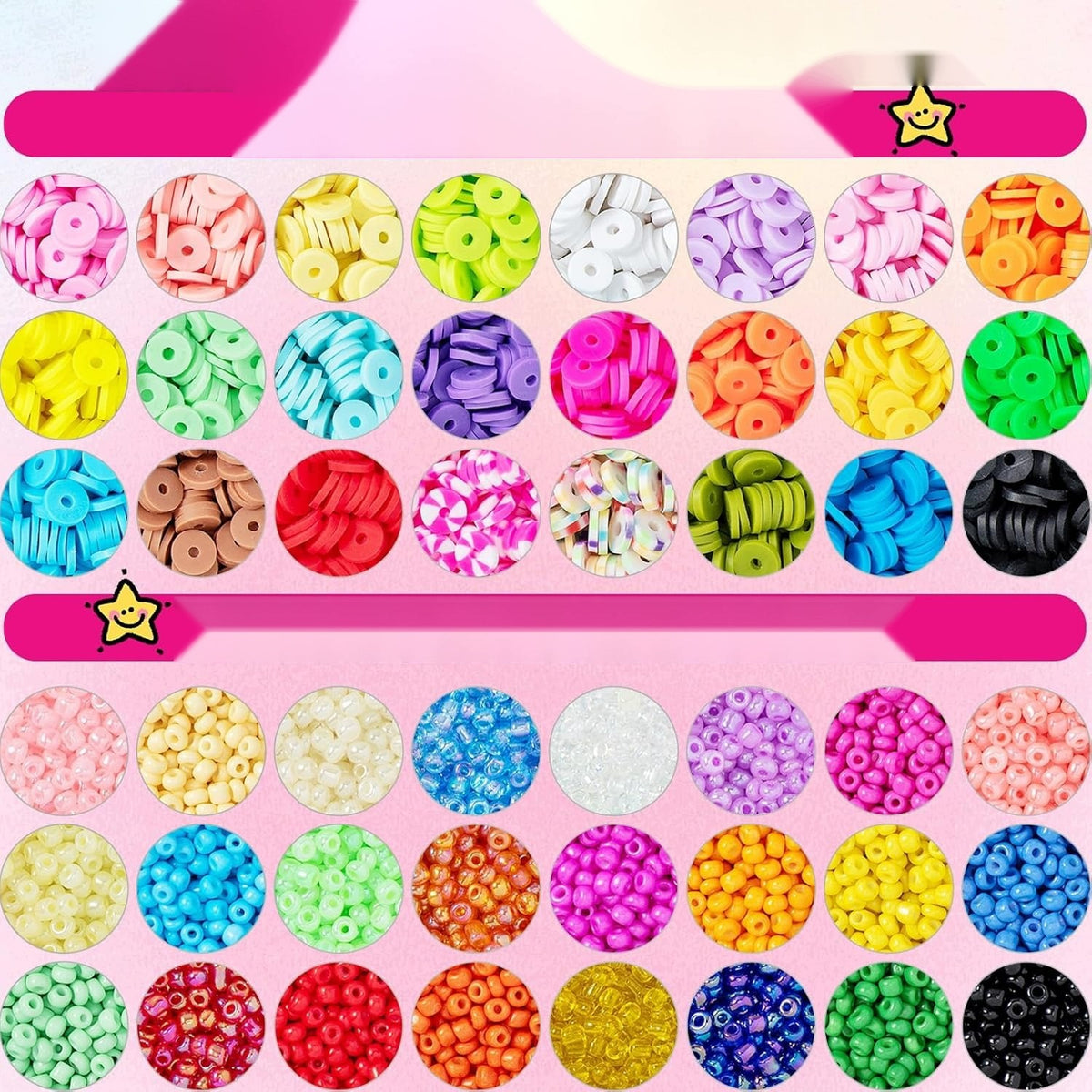 BEADS SET OF 12000 PIECES 6MM 3MM FOR JEWELRY MAKING COLORFUL Manufacturer code 5908140690172
